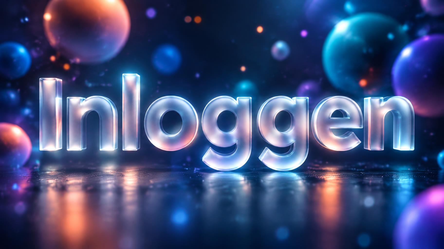 "Inloggen" — Glass Morphism | AI Text Effect Generator