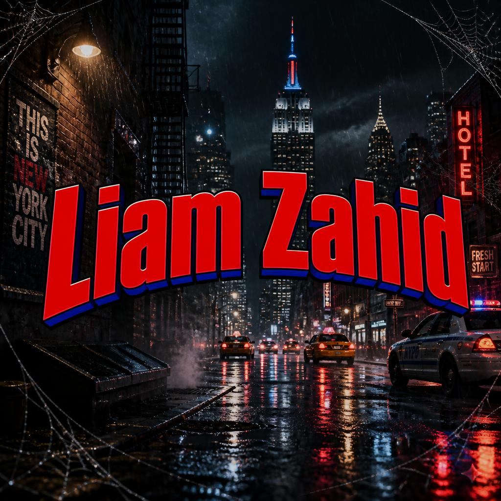 "Liam Zahid" — Spider Hero | AI Text Effect Generator