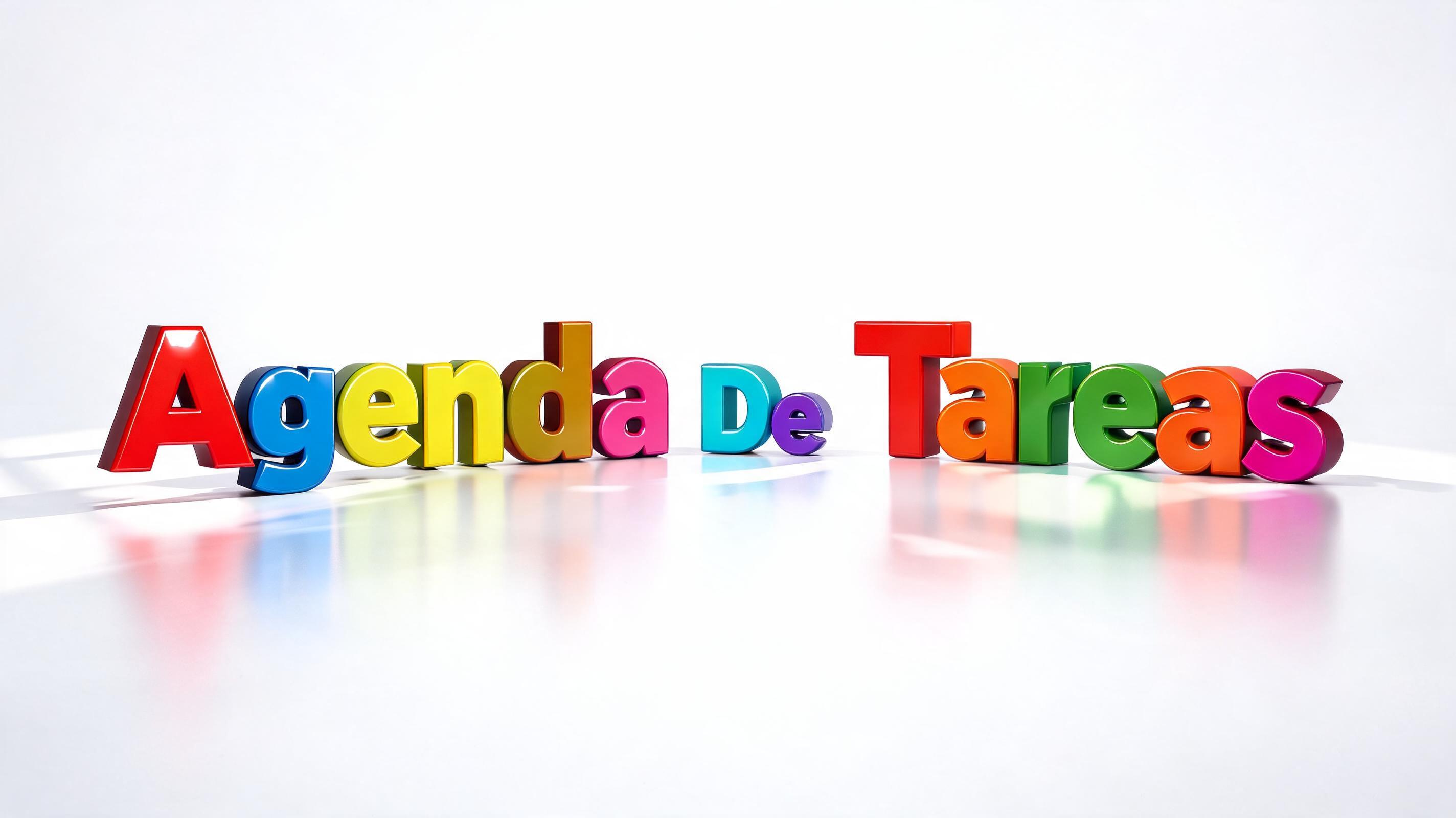 "Agenda De Tareas" — 3d Bold | AI Text Effect Generator