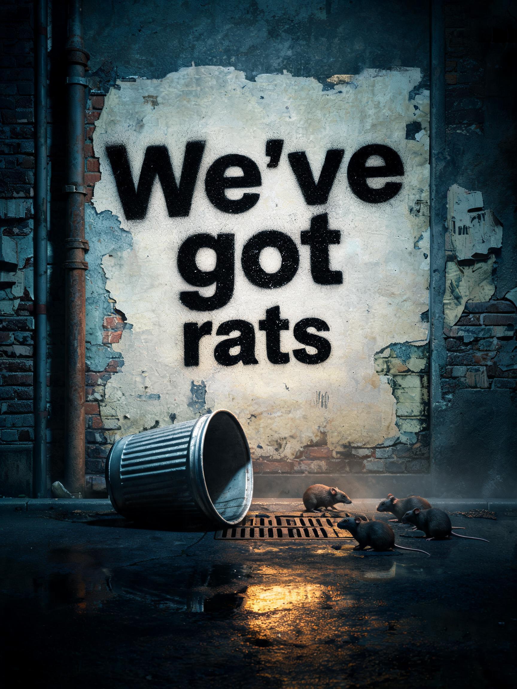 "We've got rats" —  | AI Text Effect Generator