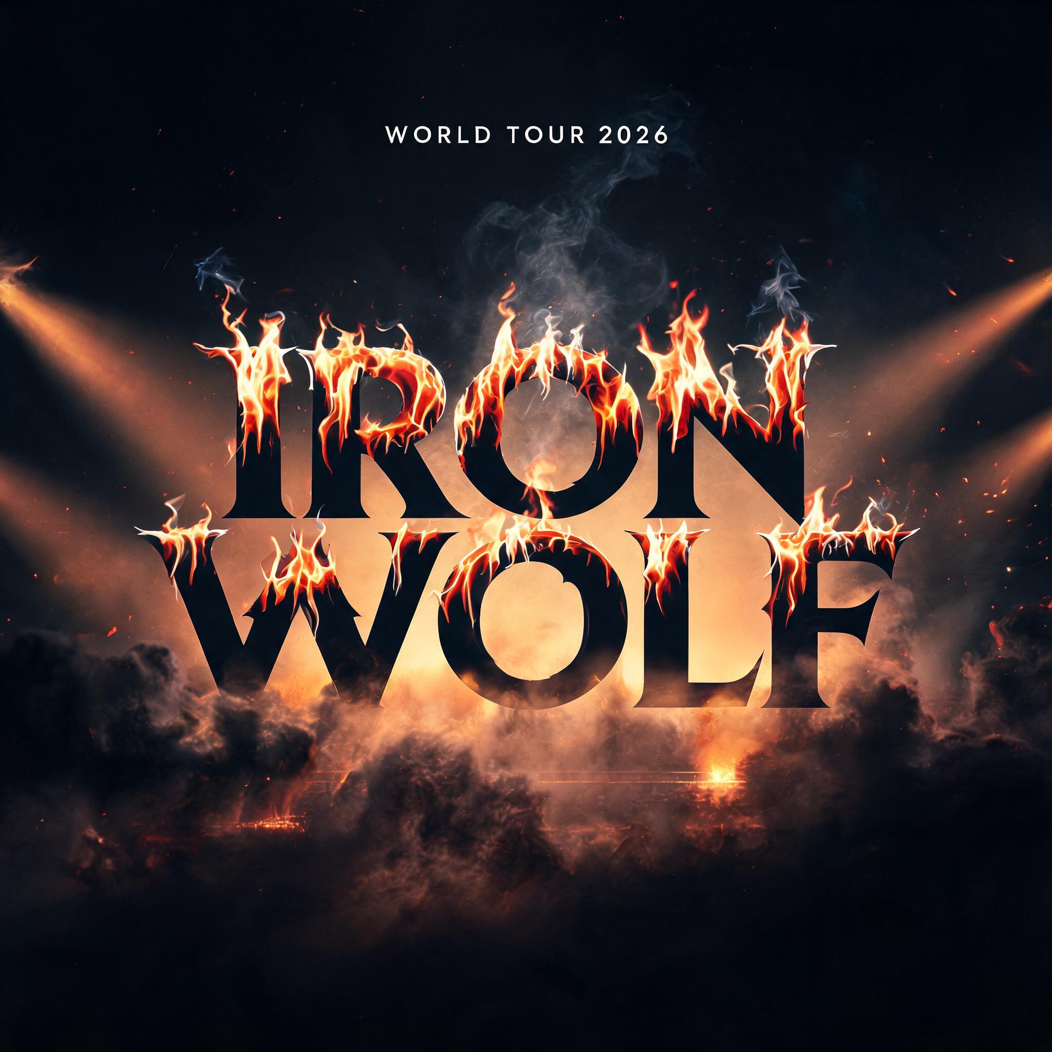 "IRON WOLF
WORLD TOUR 2026" — Fire Smoke | AI Text Effect Generator