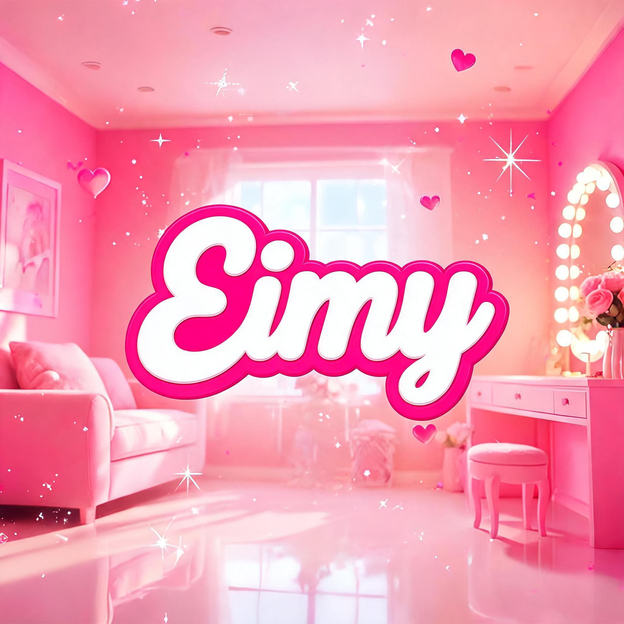 "Eimy" — Barbie | AI Text Effect Generator