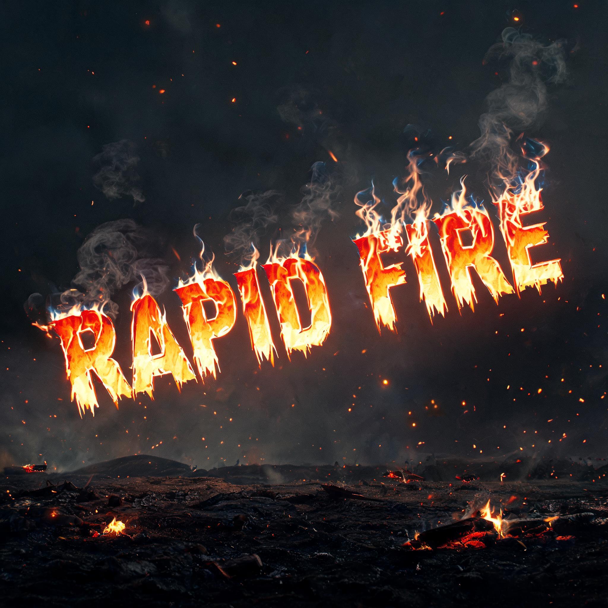 "Rapid Fire" — Fire Smoke | AI Text Effect Generator