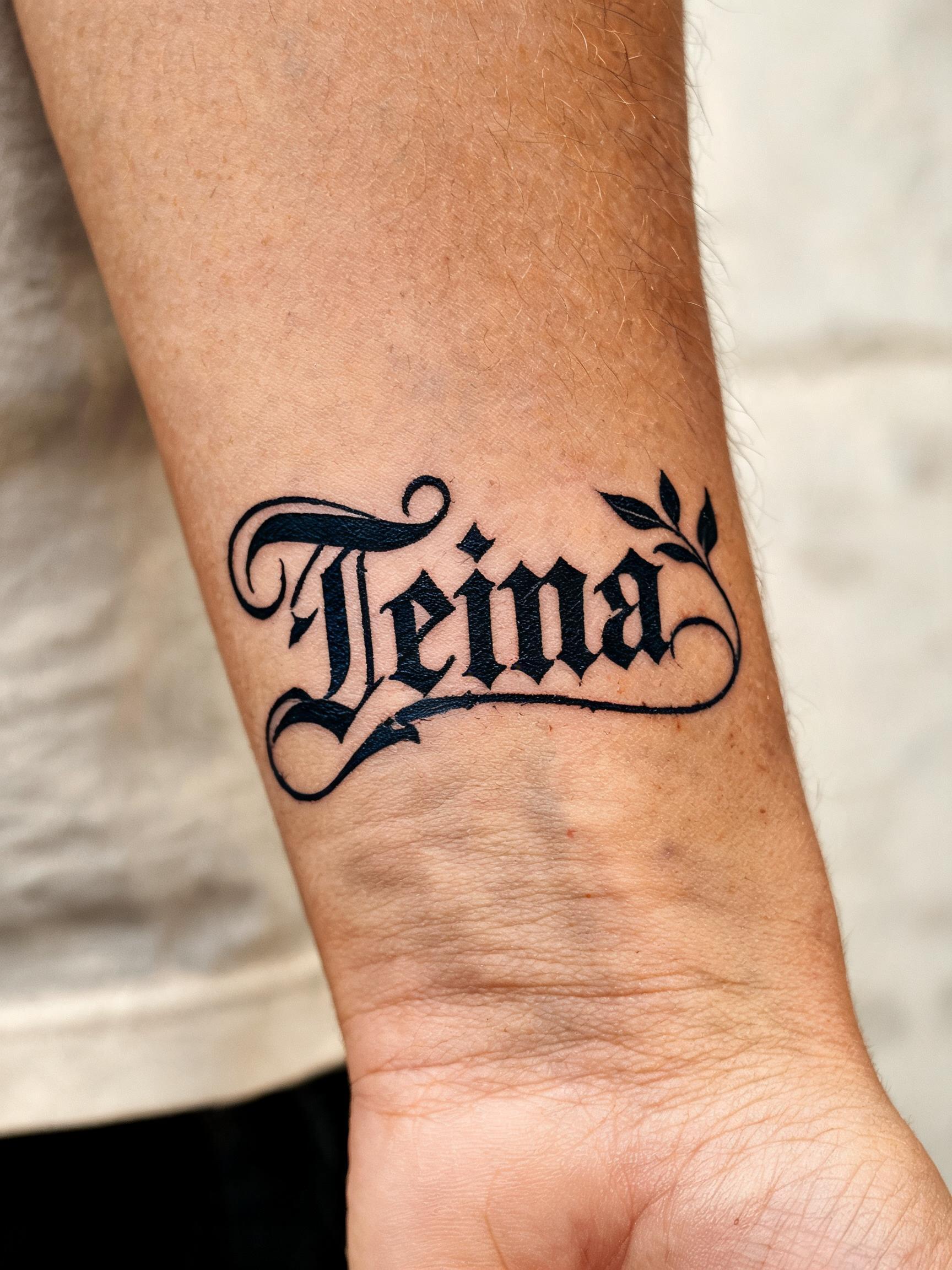 "Teina" — Tattoo | AI Text Effect Generator