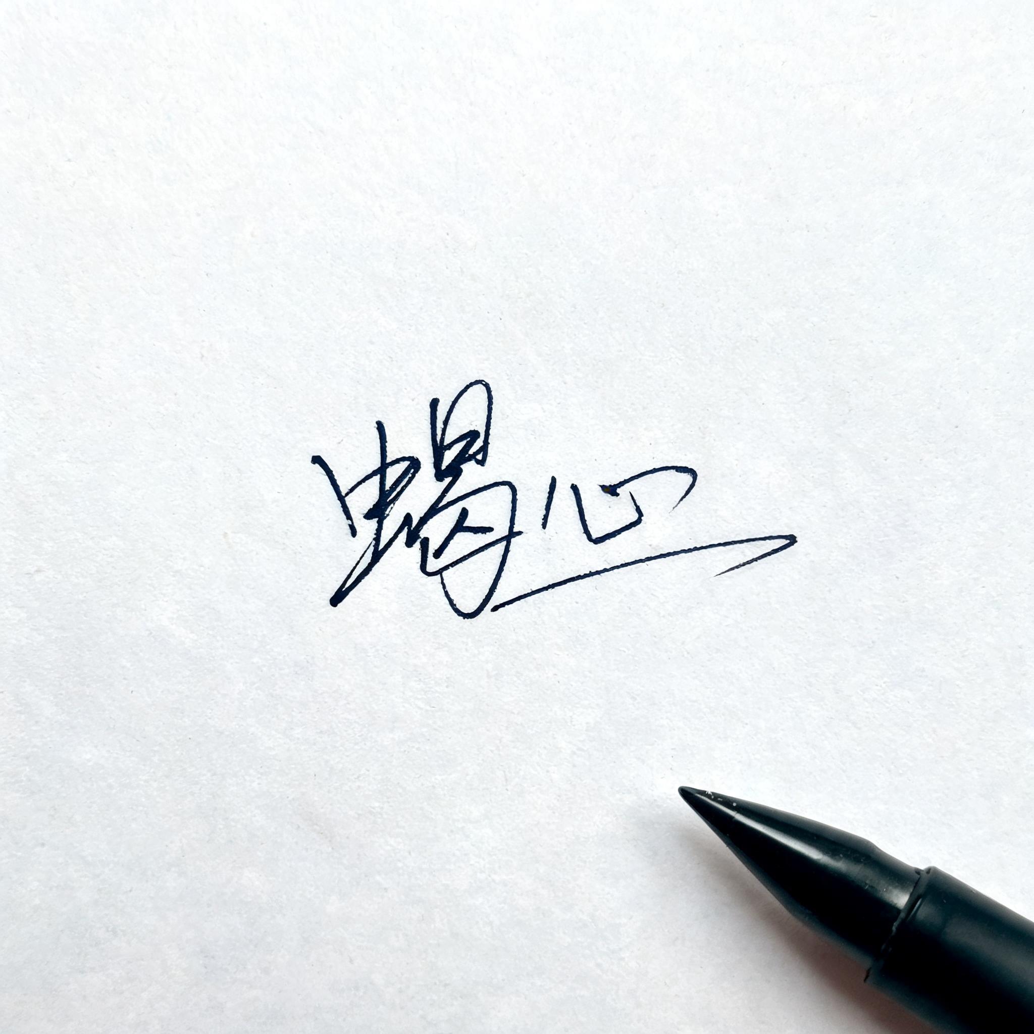 "蝎心" — Cursive Signature text effect