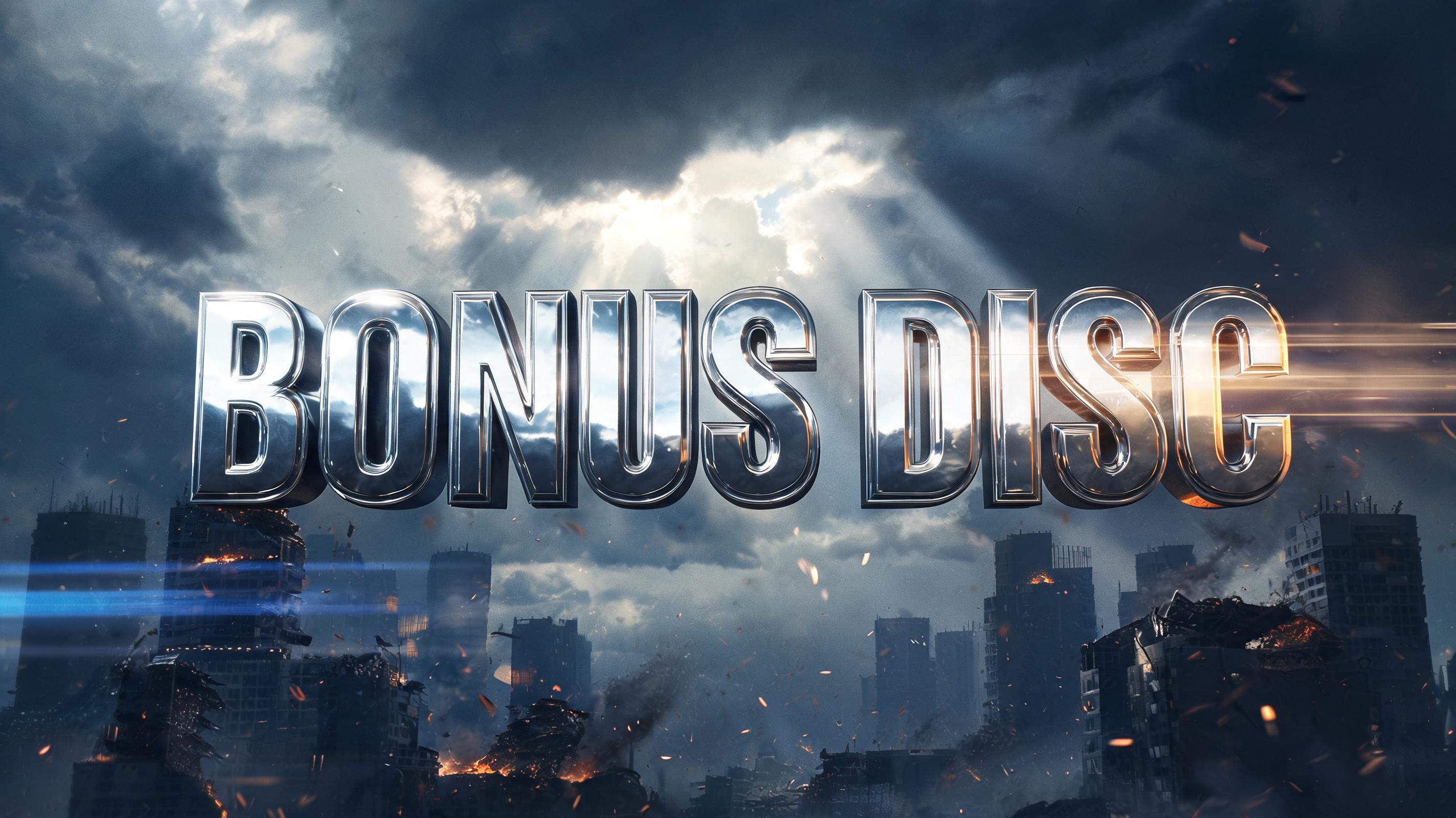 "BONUS DISC" — Cinematic Blockbuster text effect