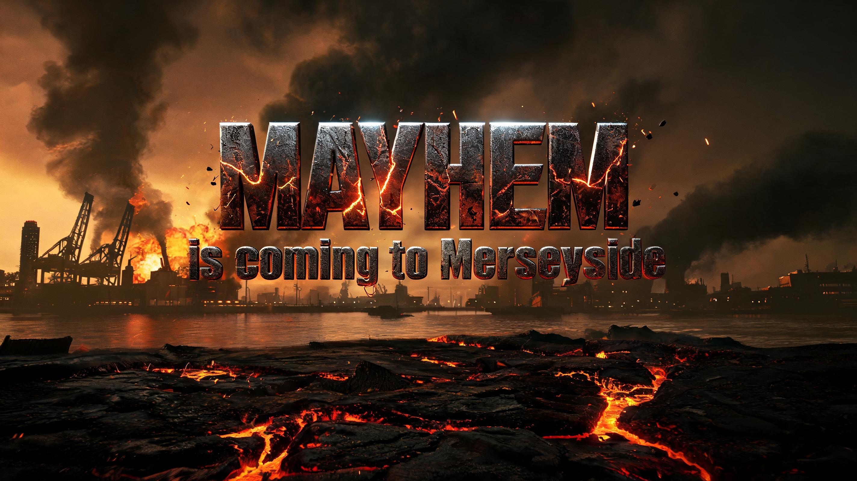 "Mayhem is coming to Merseyside" — Post Apocalyptic | AI Text Effect Generator