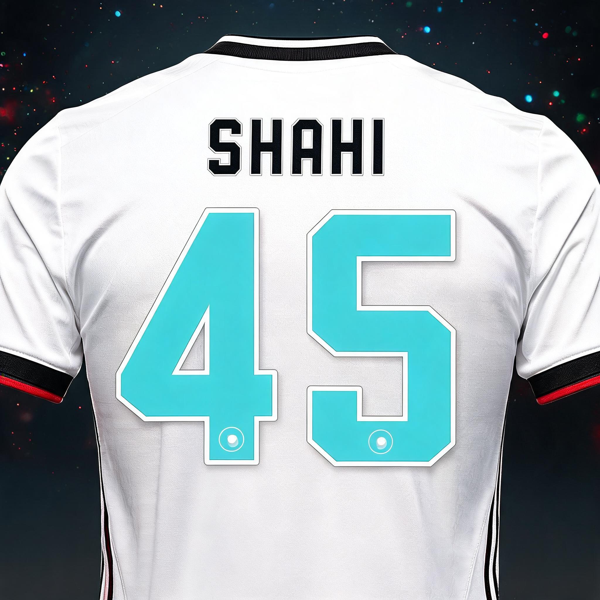 "SHAHI 
45" — Sports Football | AI Text Effect Generator