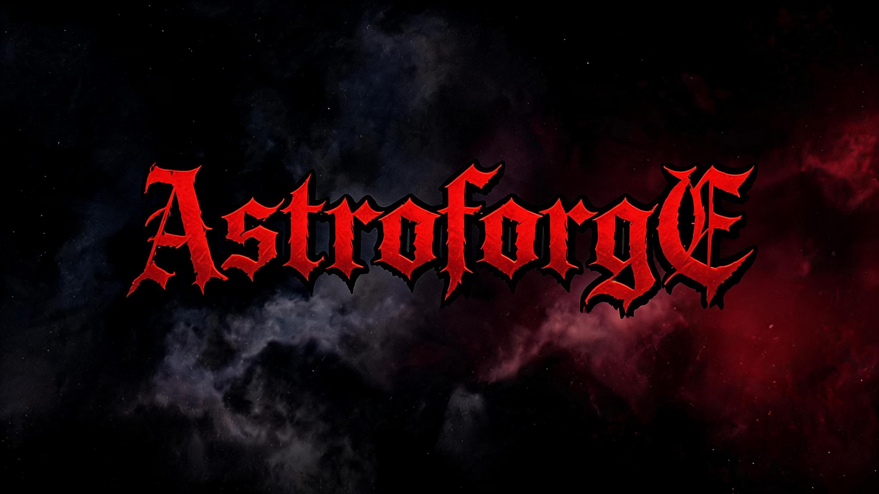 "AstroforgE" — Gothic text effect