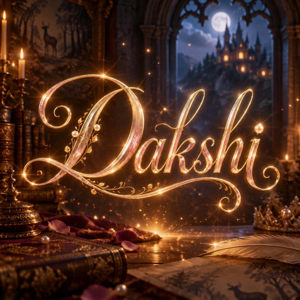 "Dakshi" — Fairy Tale | AI Text Effect Generator