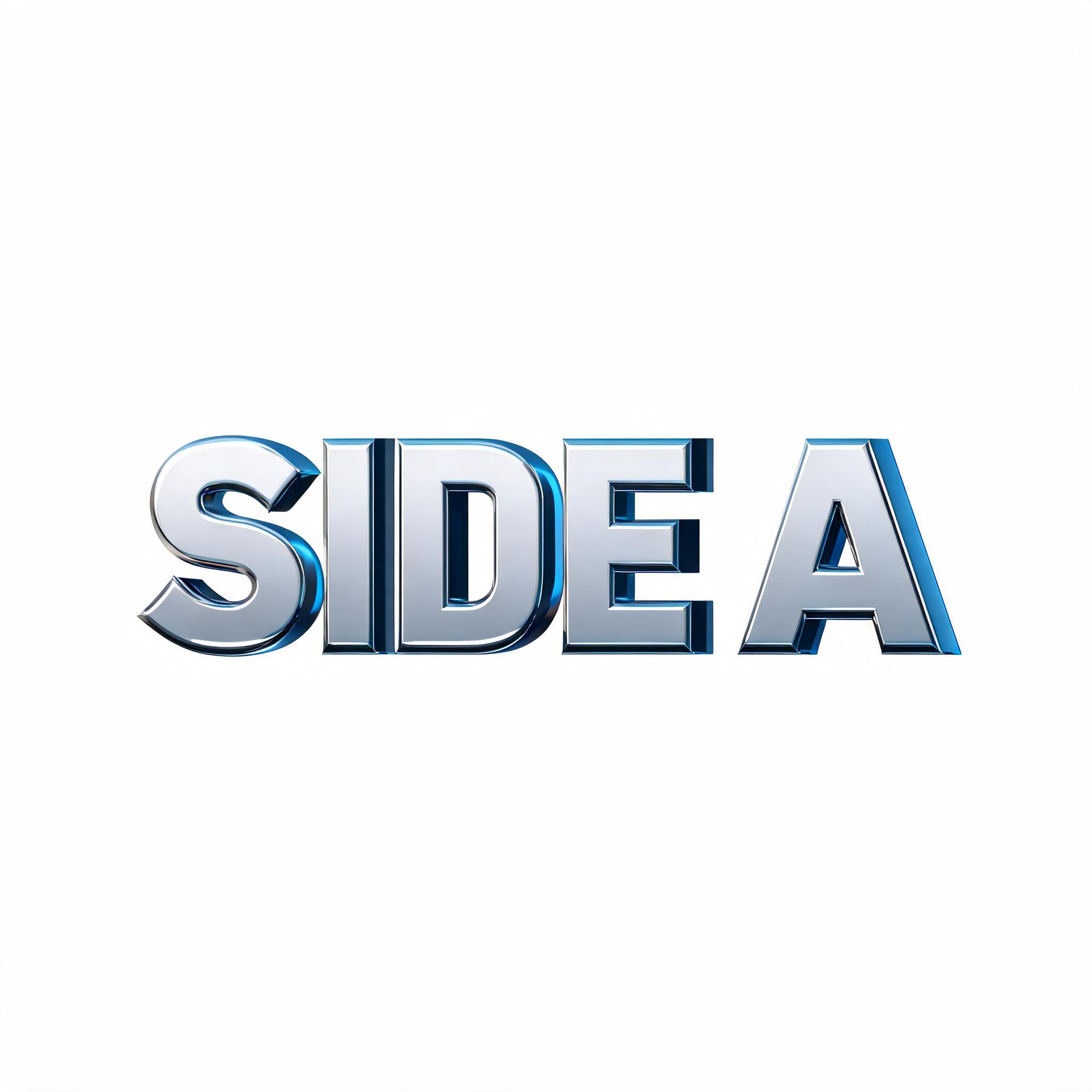 "SIDE A" — Chrome Metal 3d | AI Text Effect Generator