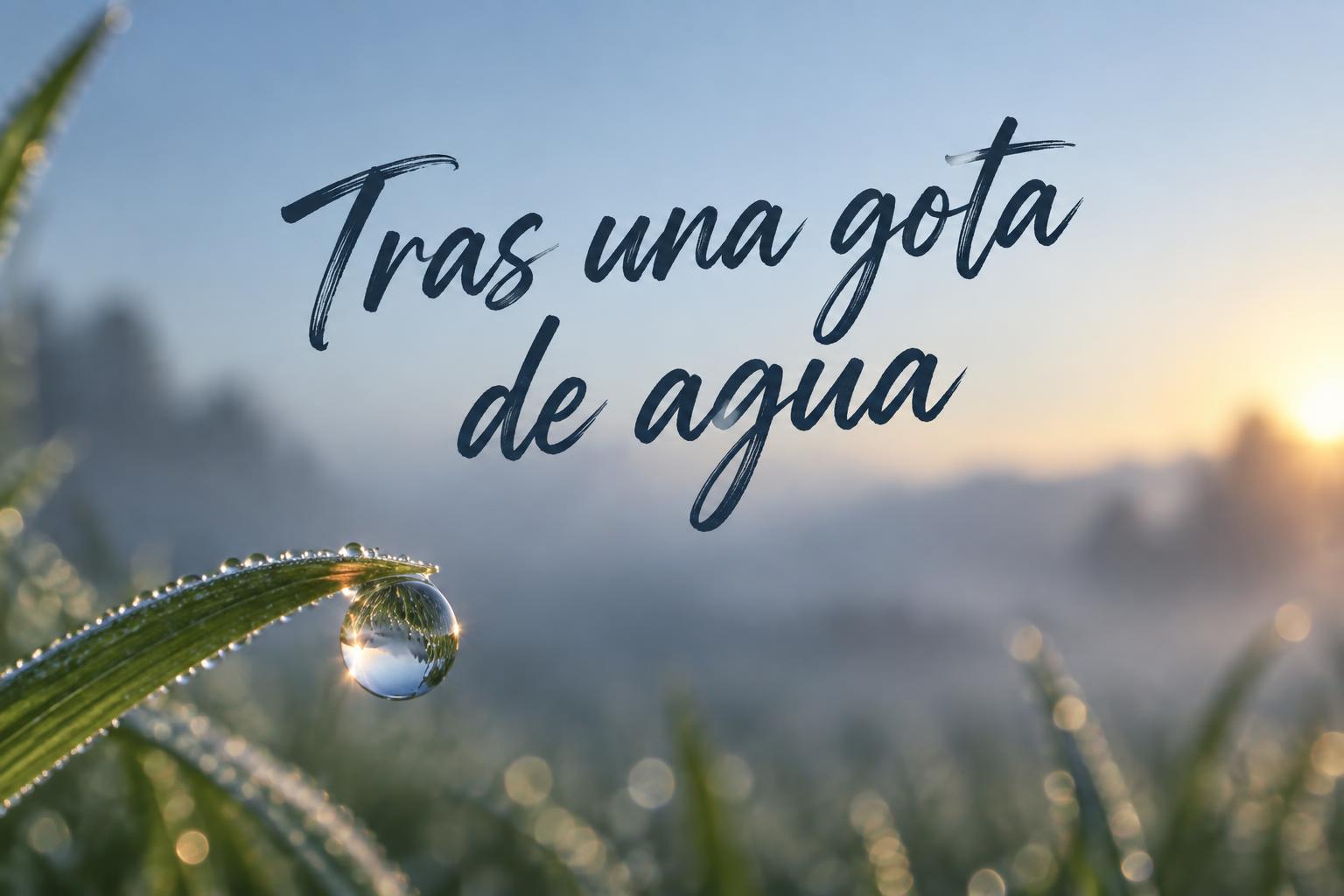 "Tras una gota de agua" —  | AI Text Effect Generator