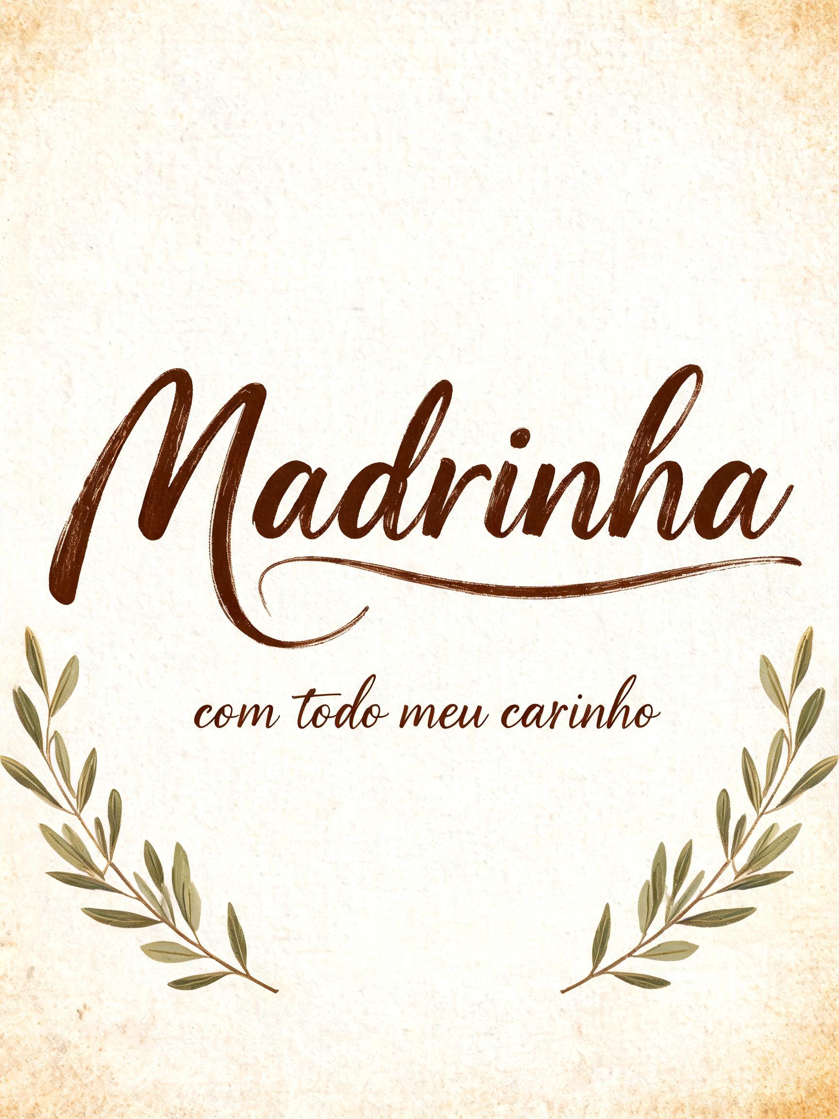 "Me faz uma arte de parede manuscrita que diga "Madrinha"" — Handwritten Script | AI Text Effect Generator