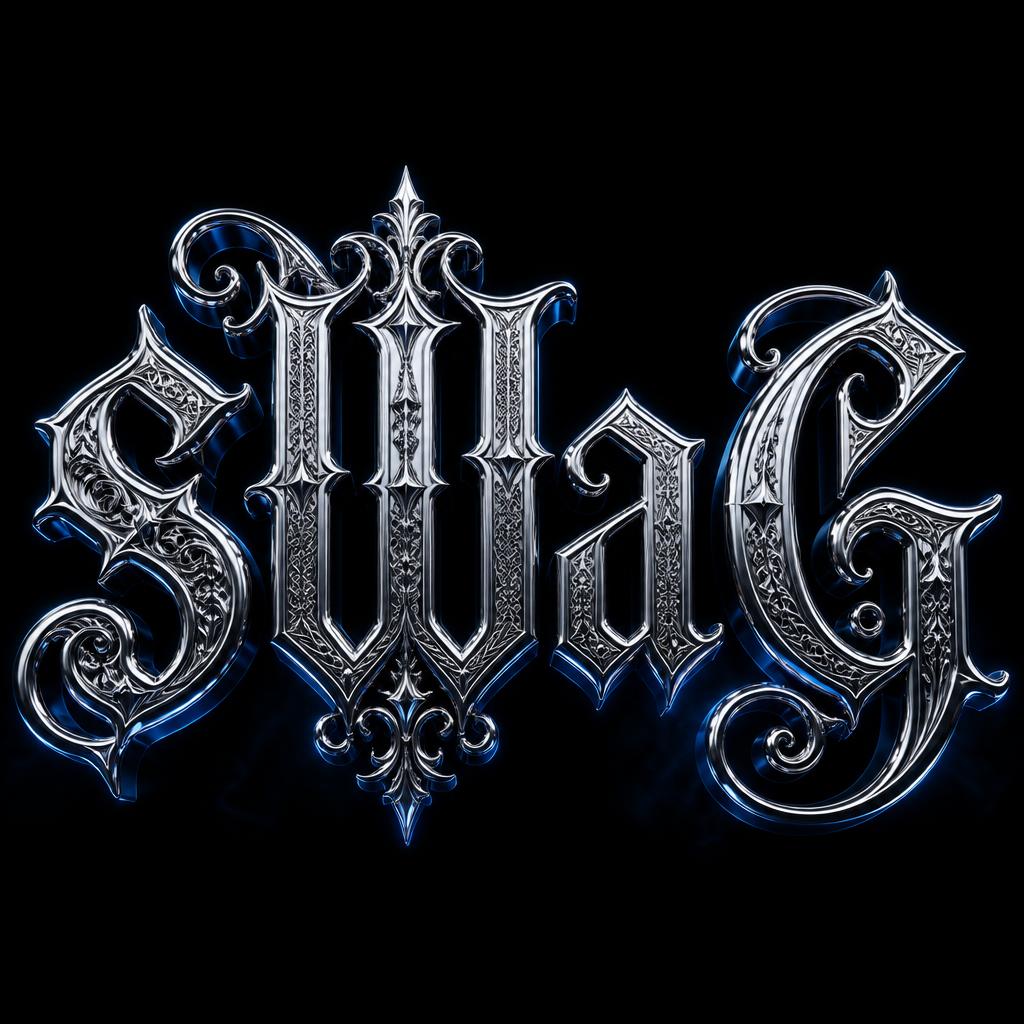 "sWaG" — Chrome Metal 3d | AI Text Effect Generator