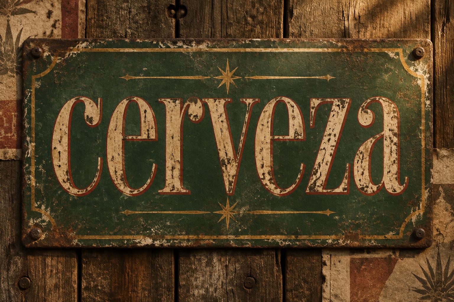 "cerveza" — Vintage | AI Text Effect Generator