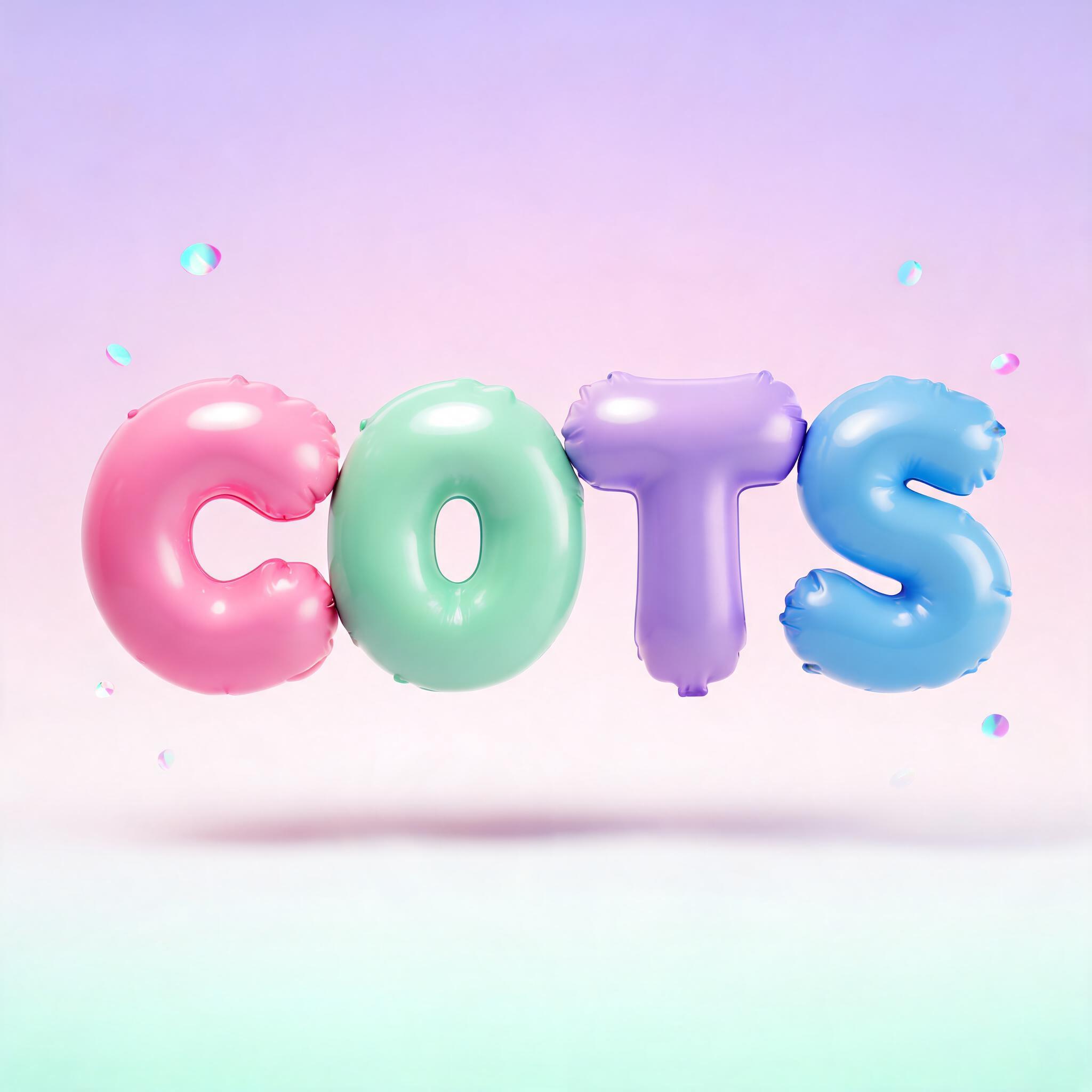 "COTS" — 3d Bold Inflated | AI Text Effect Generator