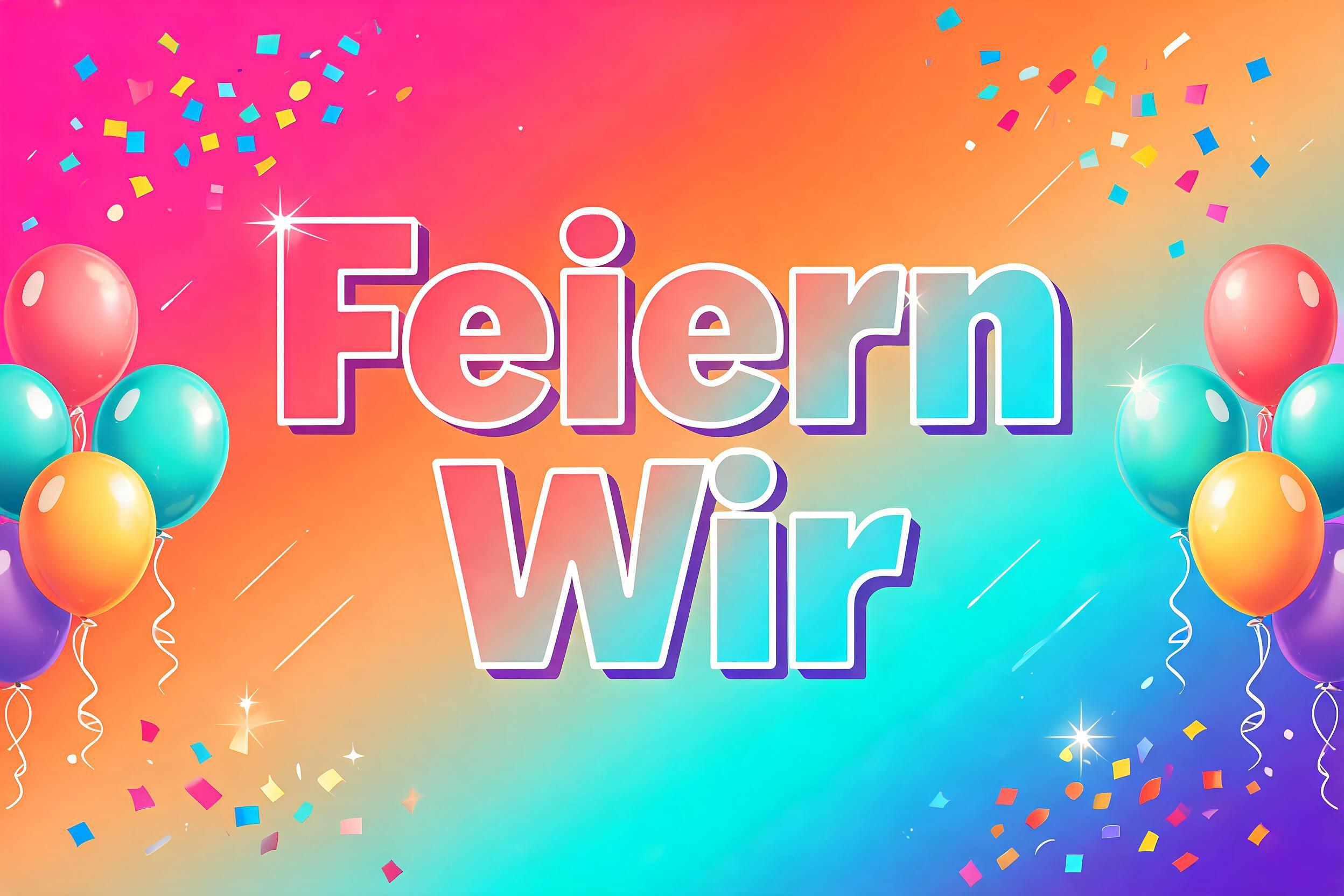 "Feiern Wir" — Birthday | AI Text Effect Generator