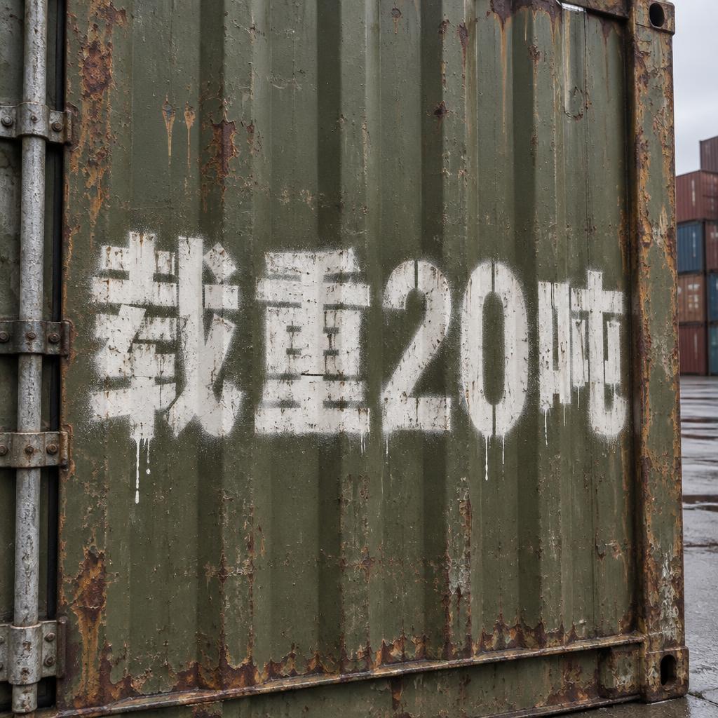 "载重20吨" — Stencil | AI Text Effect Generator