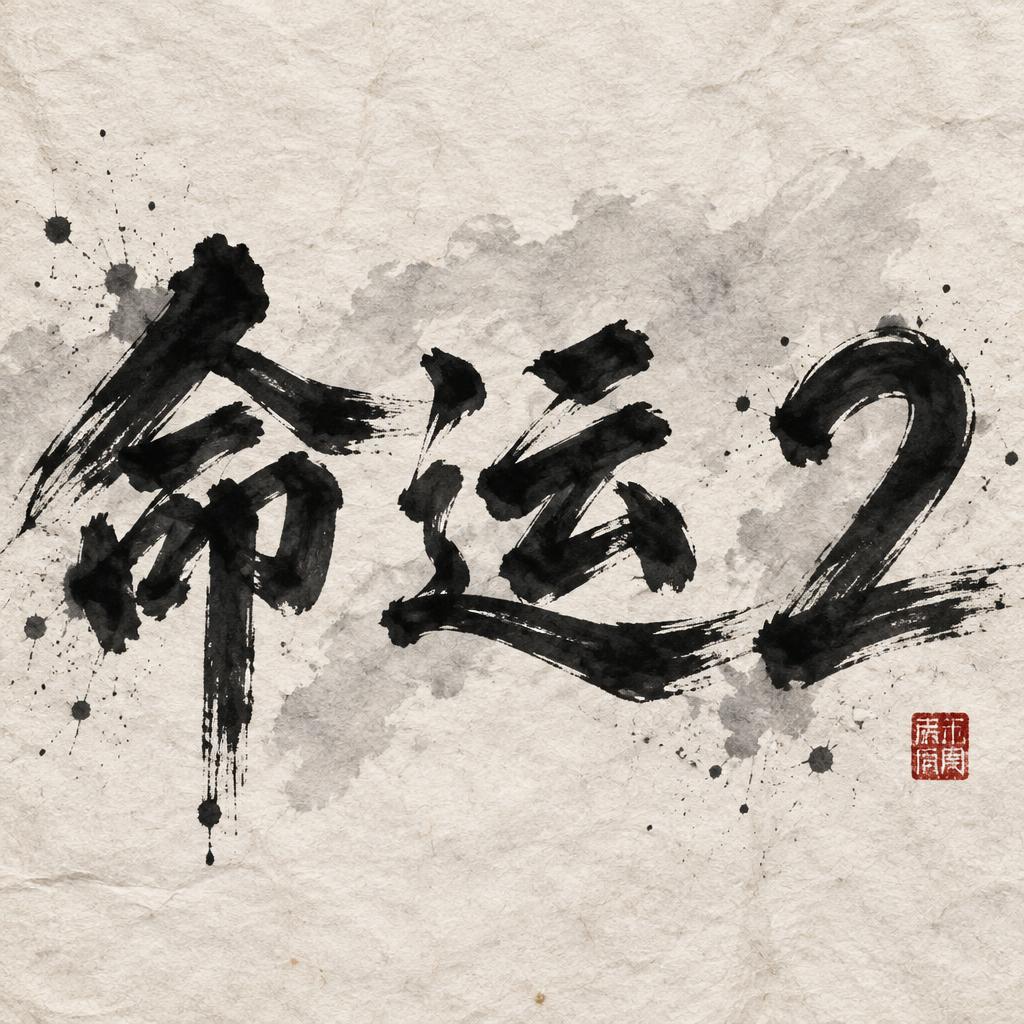"命运2" — Brush Chinese Ink | AI Text Effect Generator