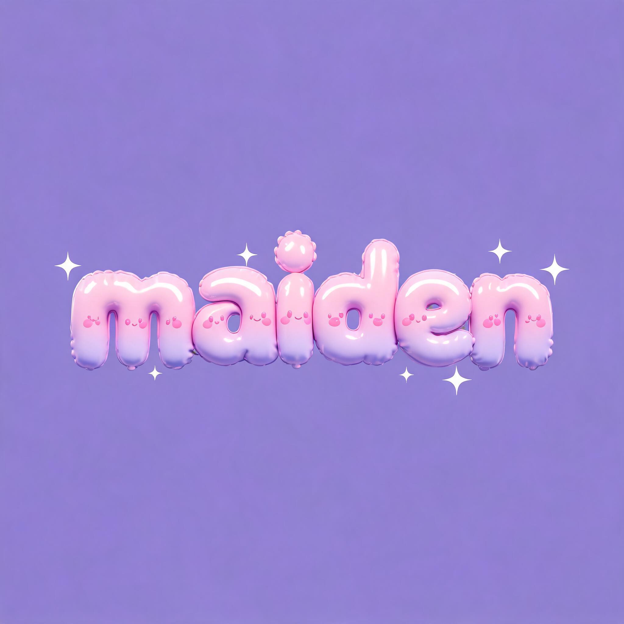 "maiden" — Y2k Bubbly | AI Text Effect Generator