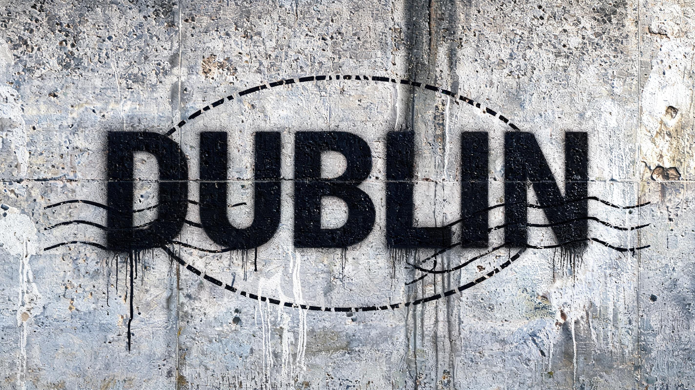 "DUBLIN" — Stencil | AI Text Effect Generator