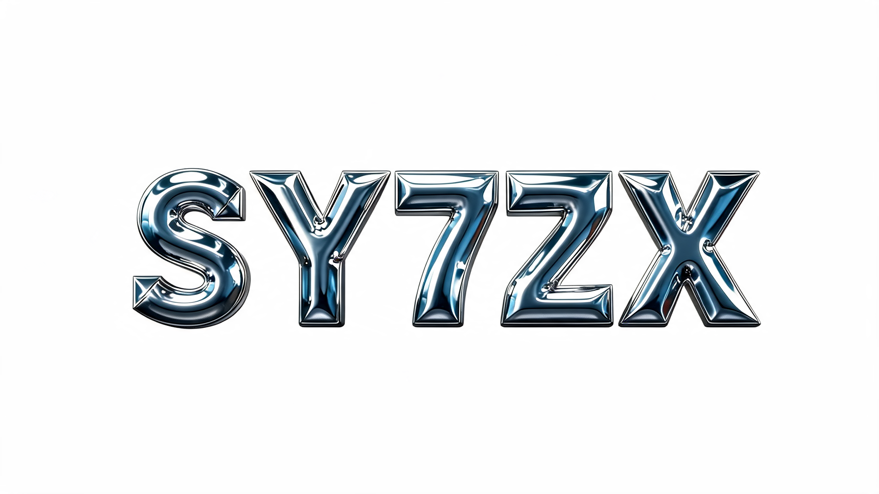 "SY7ZX" — Cyberpunk Chrome | AI Text Effect Generator