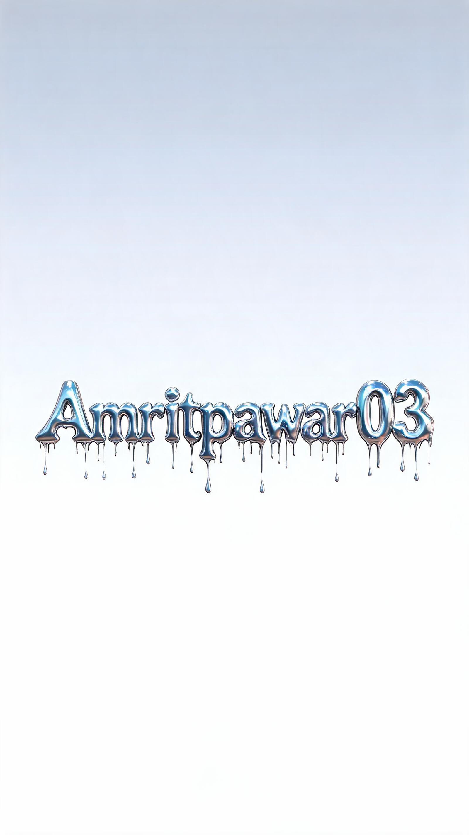 "Amritpawar03" — Y2k Liquid | AI Text Effect Generator