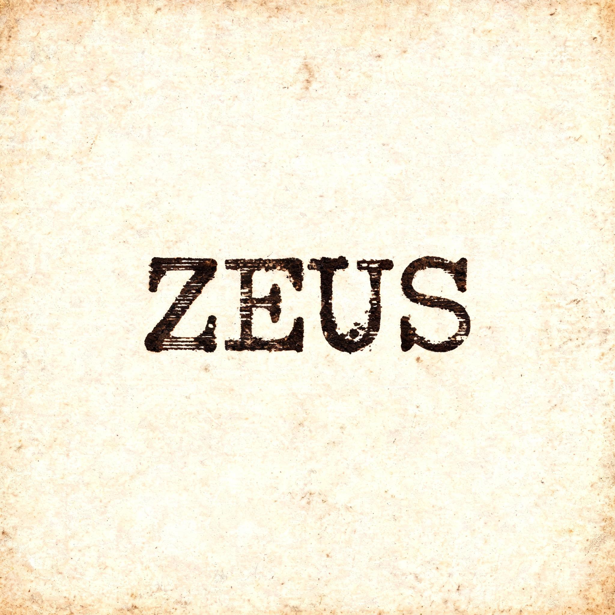 "ZEUS" — Typewriter text effect