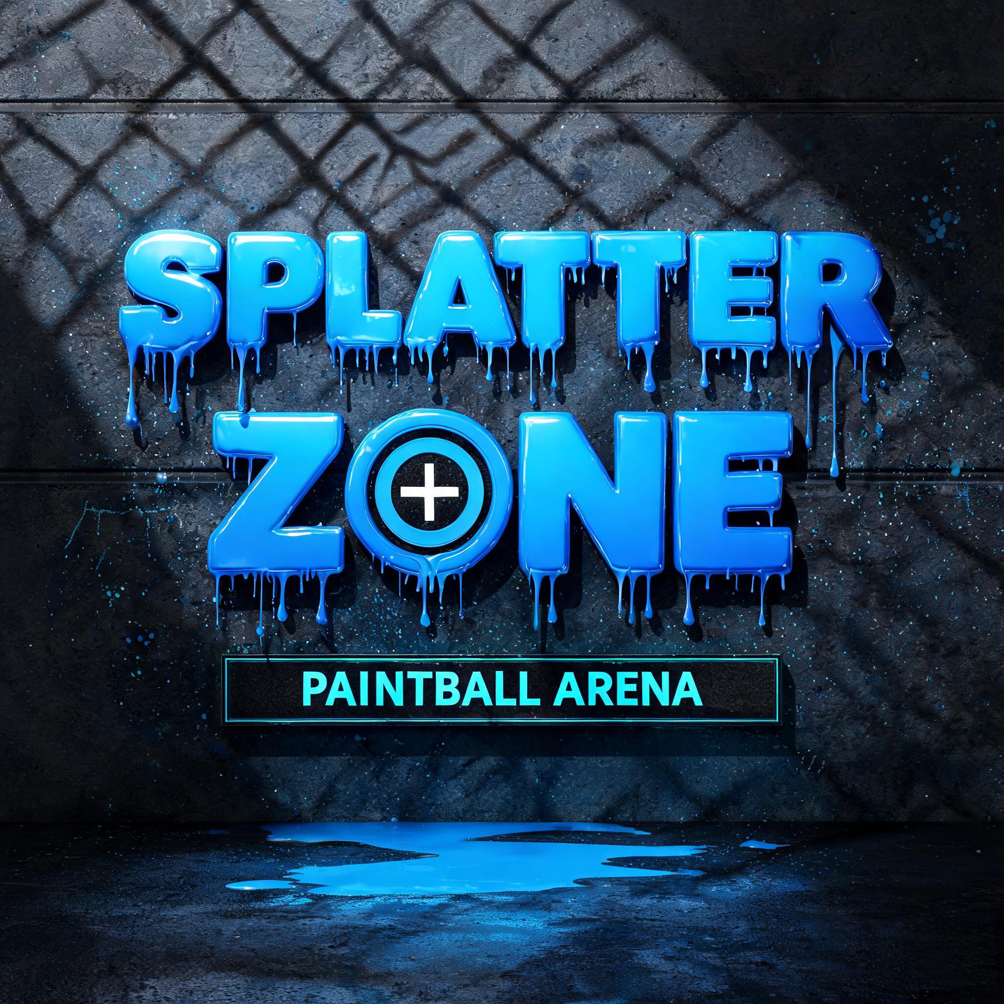 "SPLATTER
ZONE
PAINTBALL ARENA" — Drip Font text effect