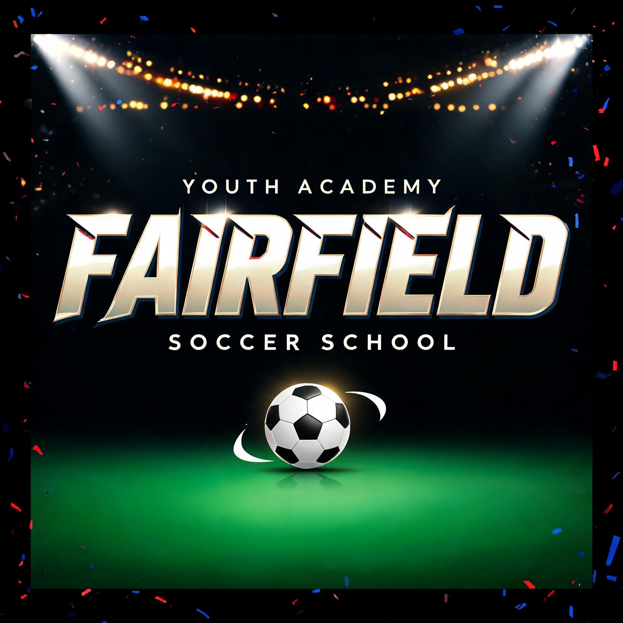 "FAIRFIELD
SOCCER SCHOOL
YOUTH ACADEMY" — Sports Football | AI Text Effect Generator