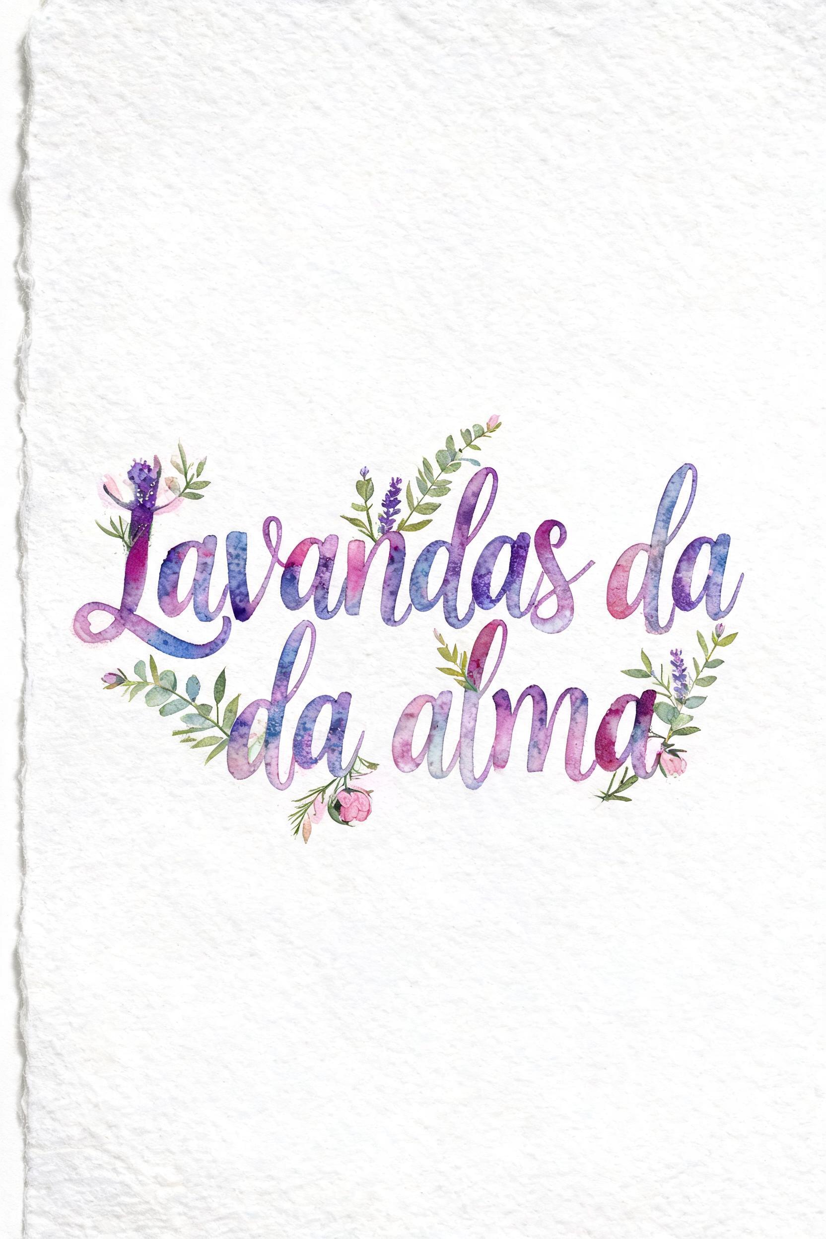 "Lavandas da alma" — Watercolor | AI Text Effect Generator