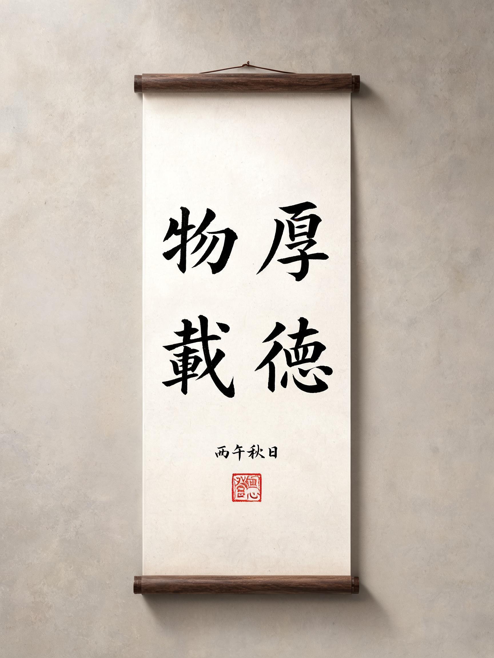 "厚
德
载
物
丙午秋日
澄心" — Brush Chinese Ink | AI Text Effect Generator