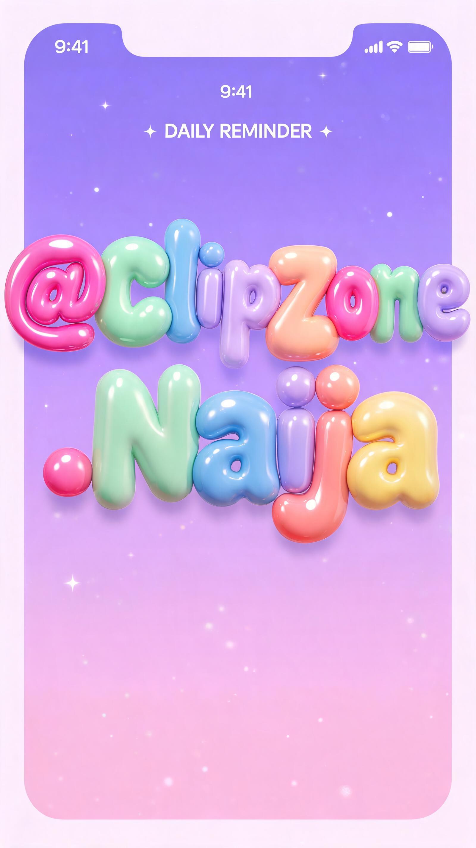 "@ClipZone.Naija" — 3d Bold Inflated | AI Text Effect Generator