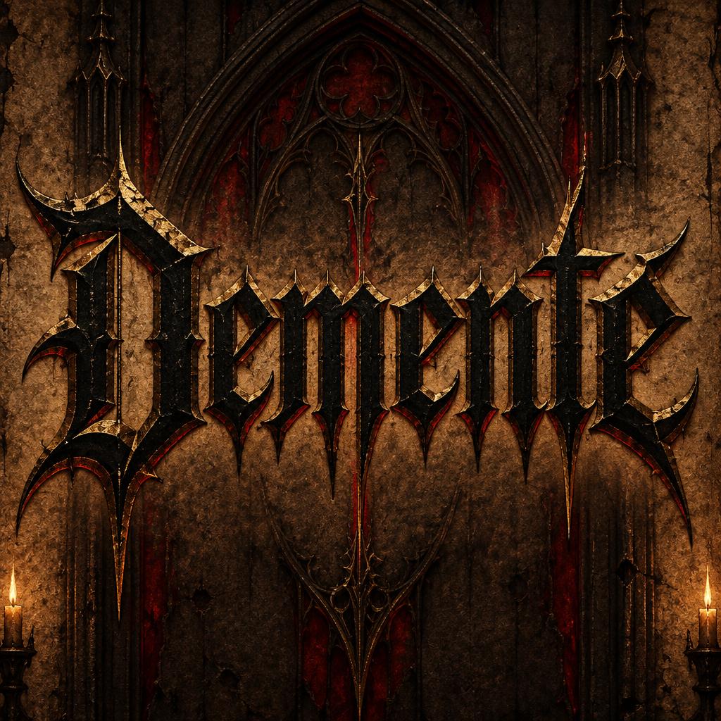 "Demente" — Gothic Font | AI Text Effect Generator