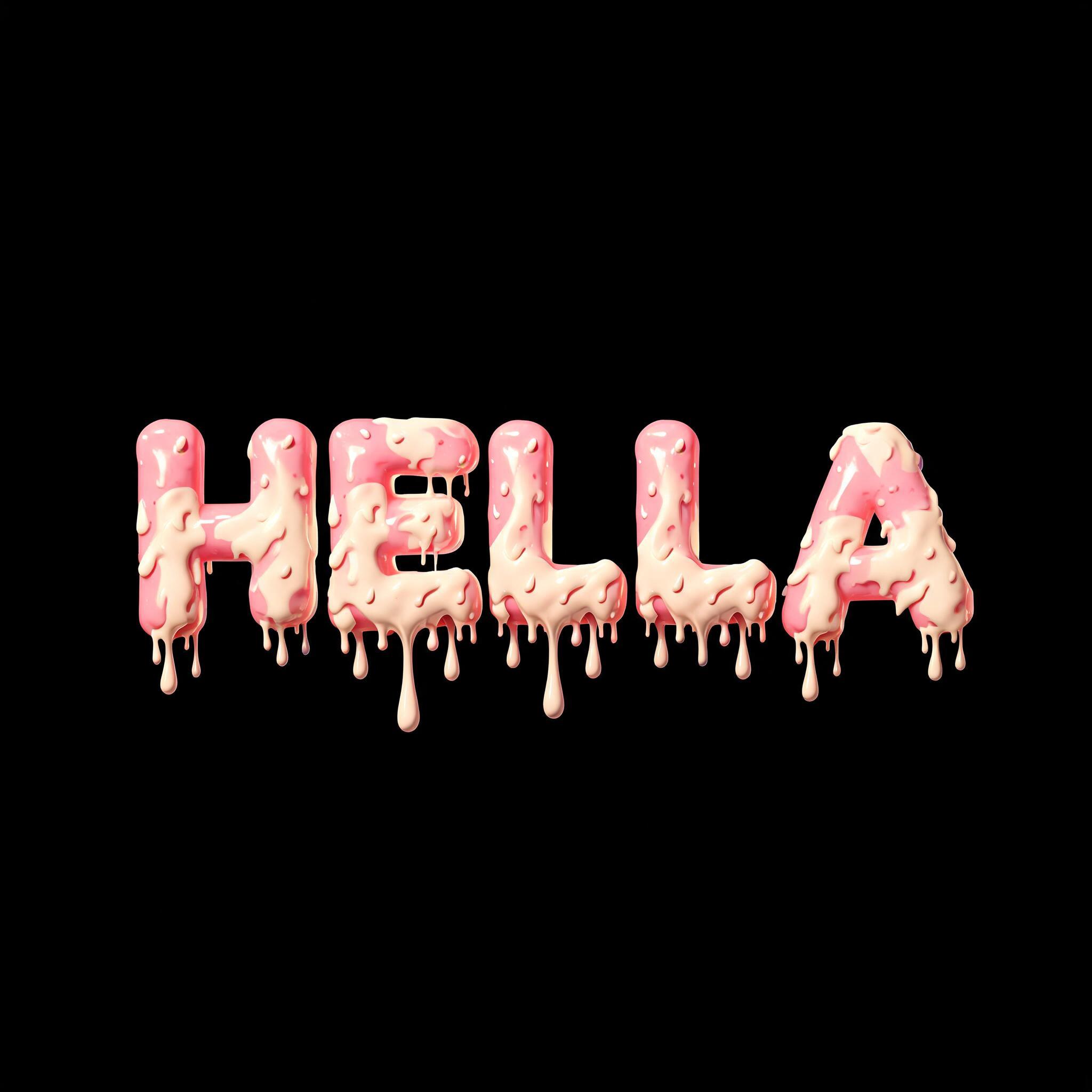 "HELLA" — Drip Font Ice | AI Text Effect Generator