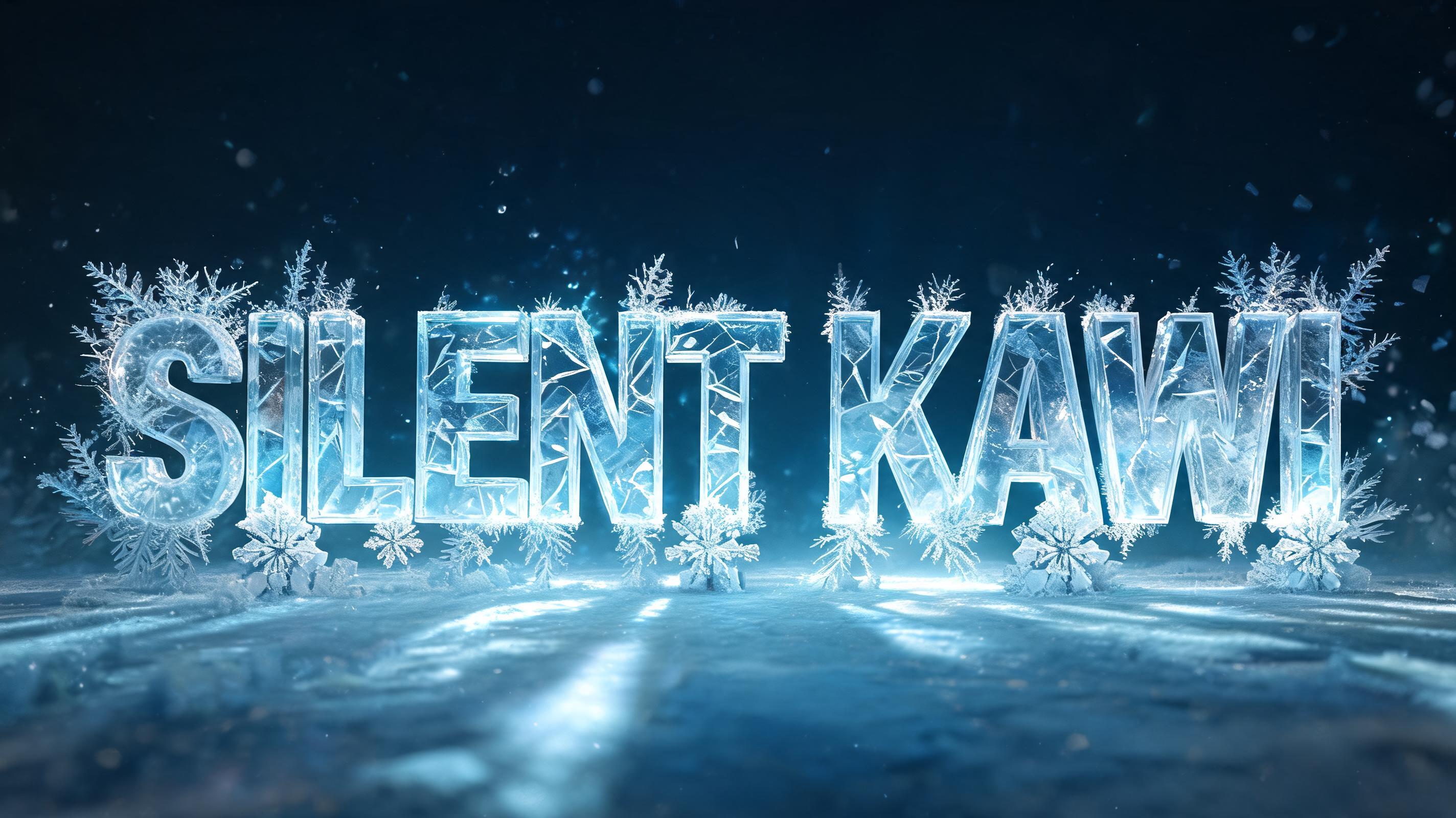 "SILENT KAWI " — Ice Crystal | AI Text Effect Generator