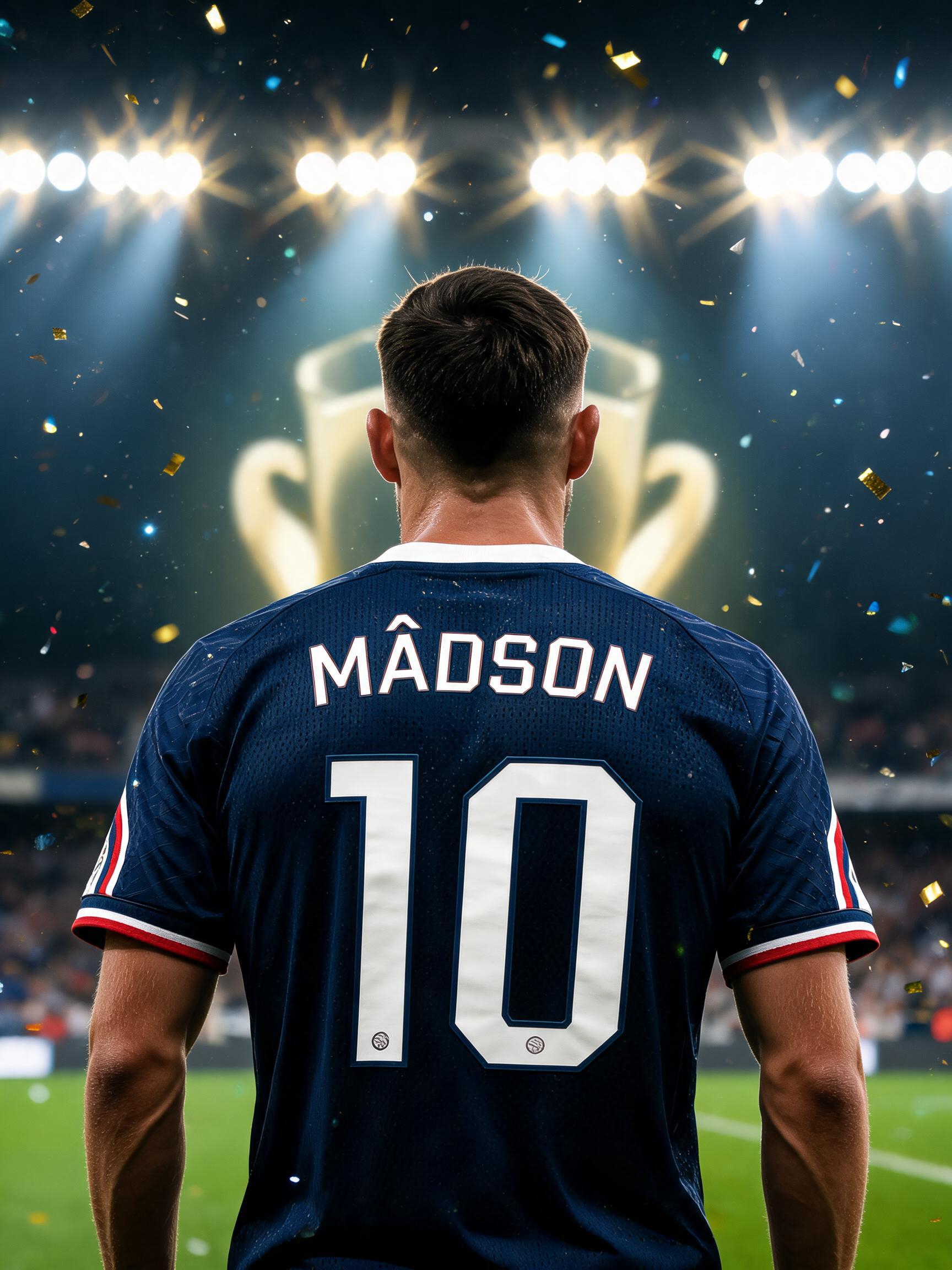 "MÀDSON
10" — Sports Football | AI Text Effect Generator
