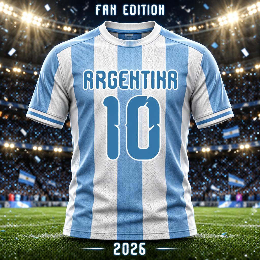 "ARGENTINA
10
FAN EDITION
2026" — Sports Football | AI Text Effect Generator