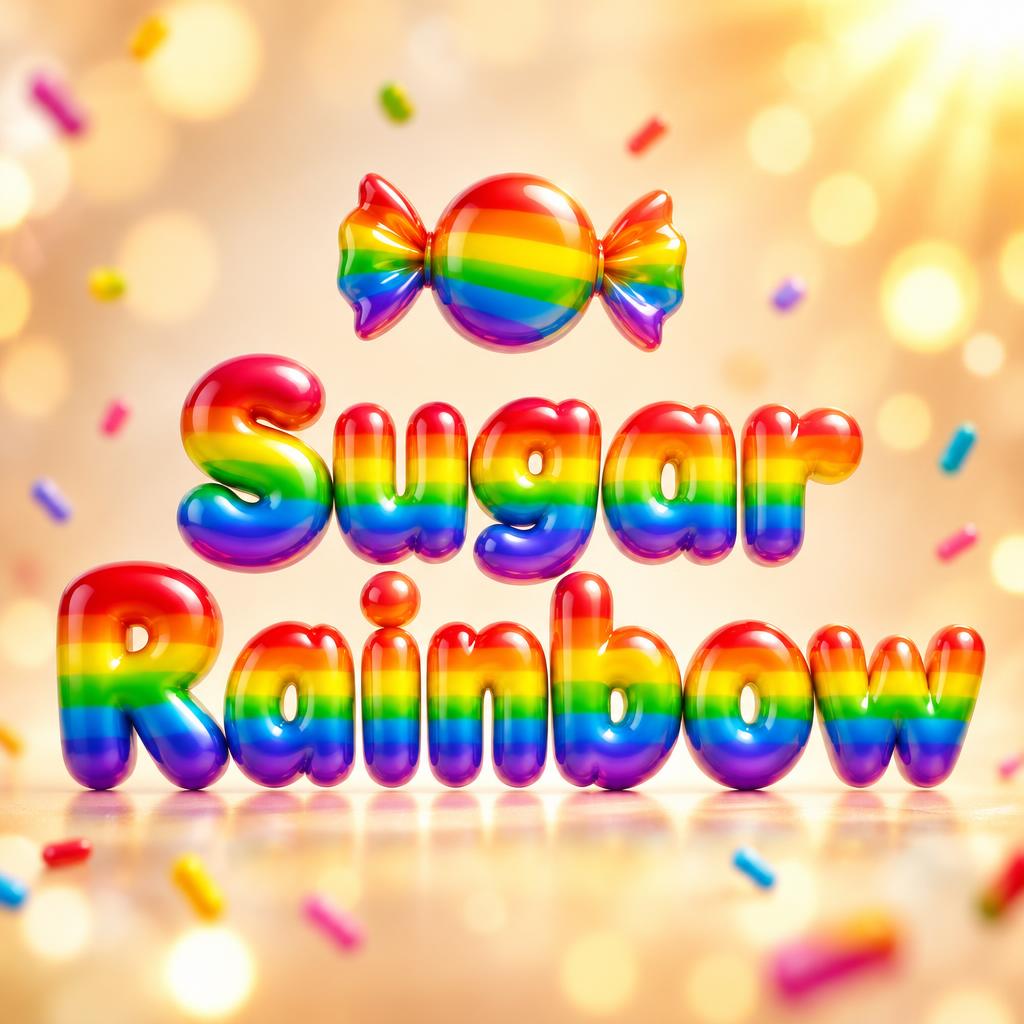 "Sugar Rainbow" — Rainbow | AI Text Effect Generator