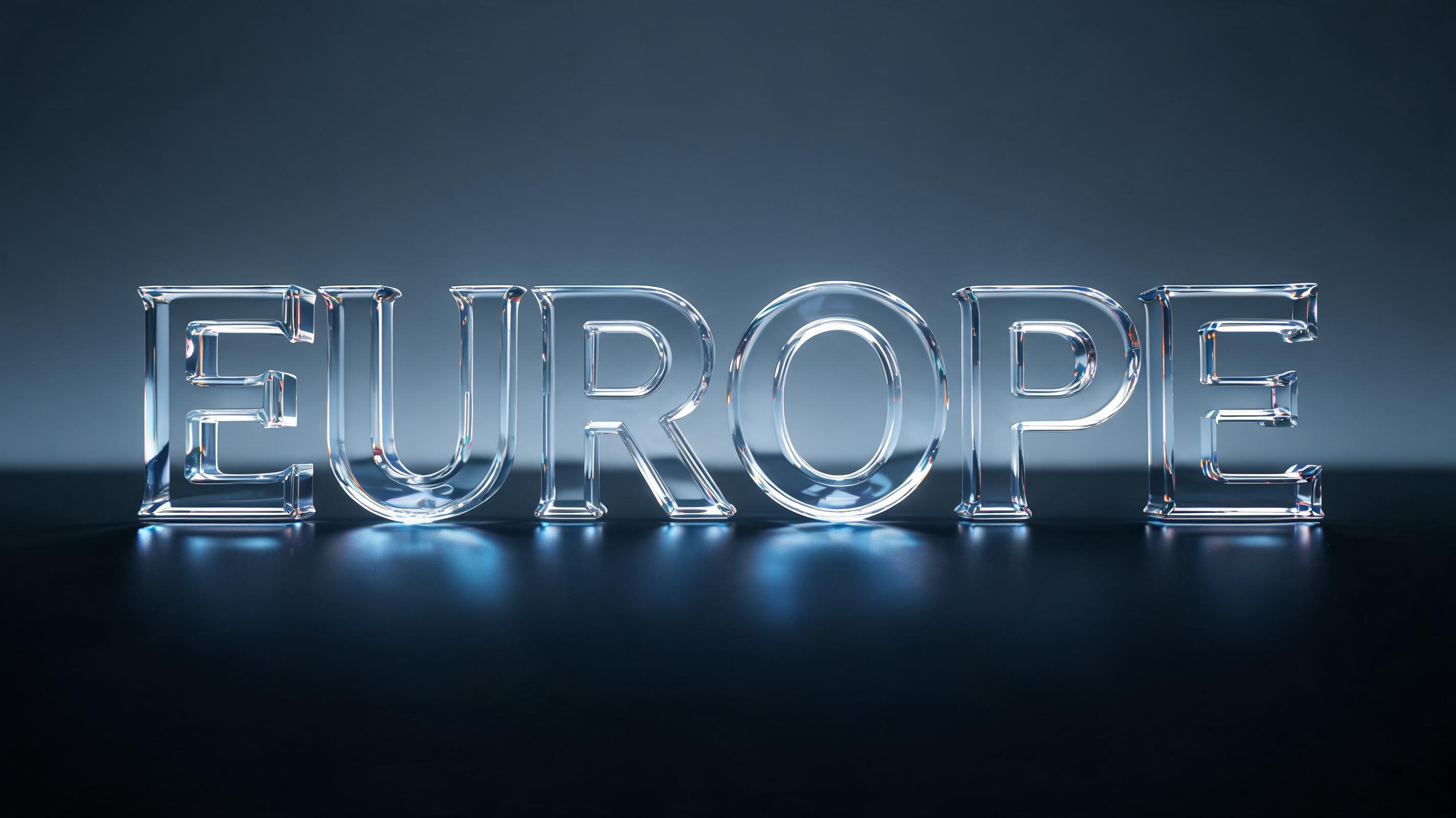 "EUROPE" — Glass | AI Text Effect Generator