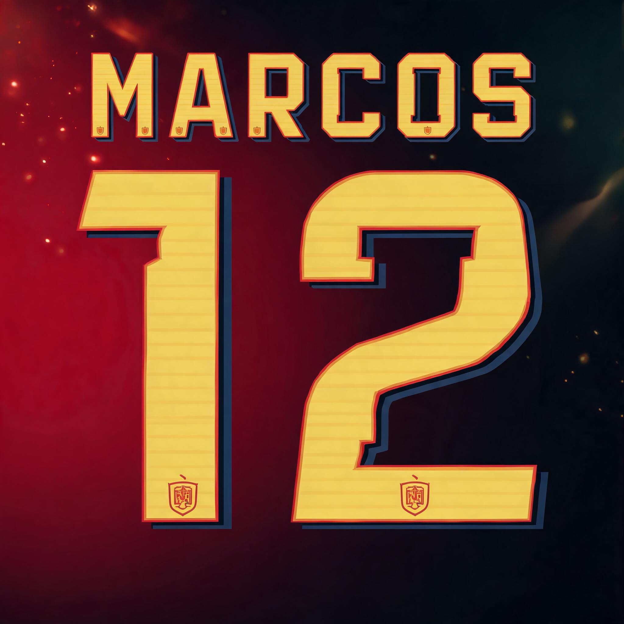 "MARCOS
12" — Sports Football | AI Text Effect Generator