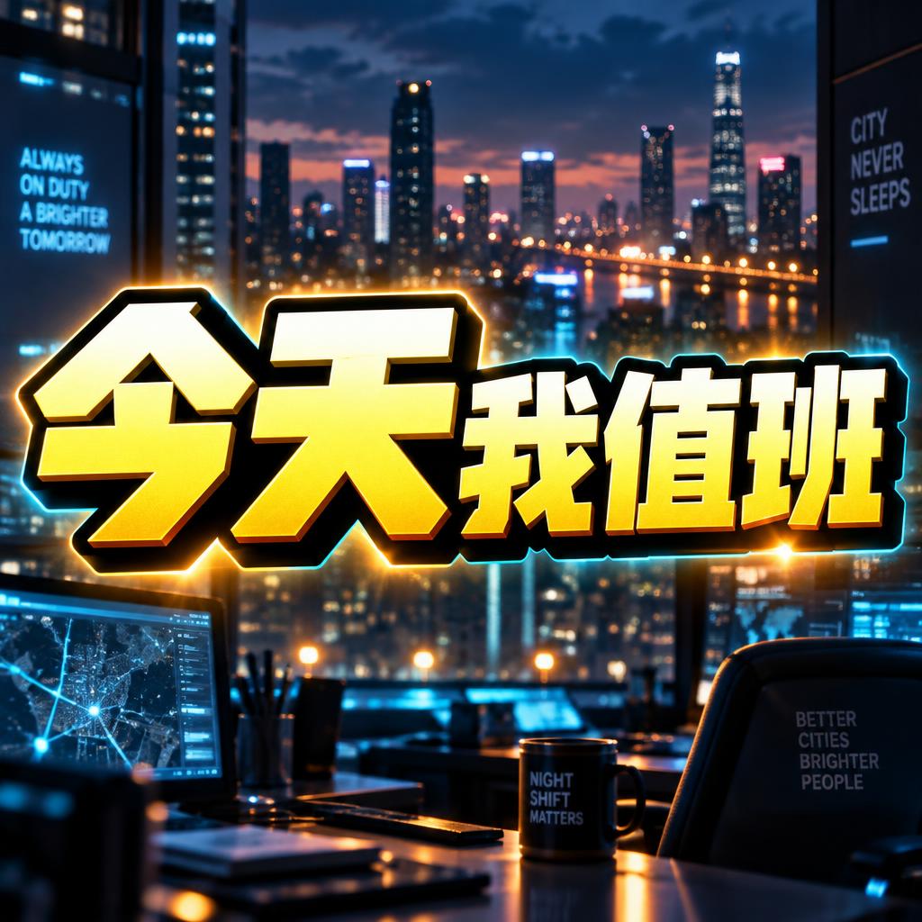 "今天我值班" — Cinematic Youtube Creator text effect