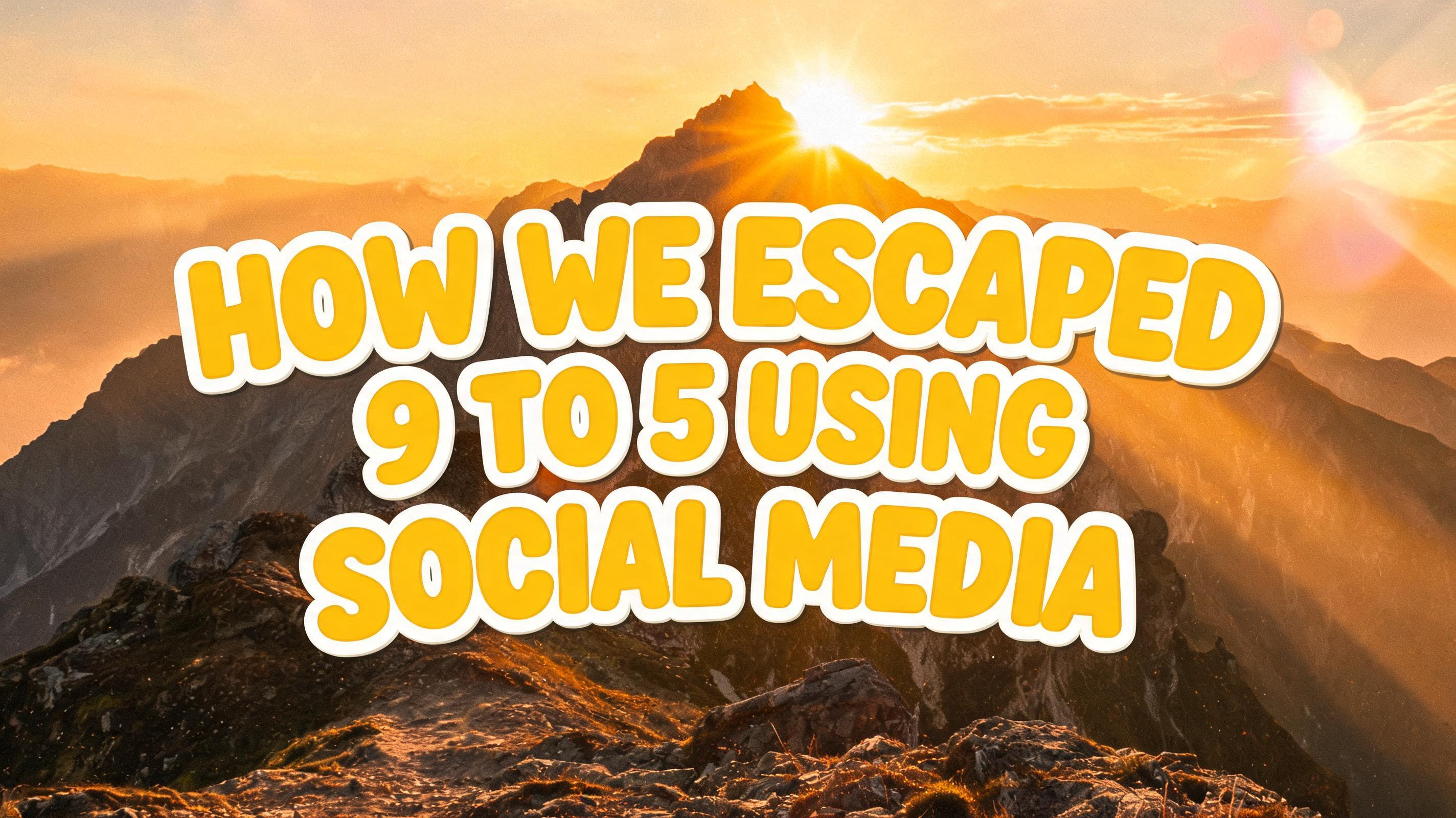 "HOW WE ESCAPED 9 TO 5 USING SOCIAL MEDIA" — Cinematic Youtube Creator | AI Text Effect Generator