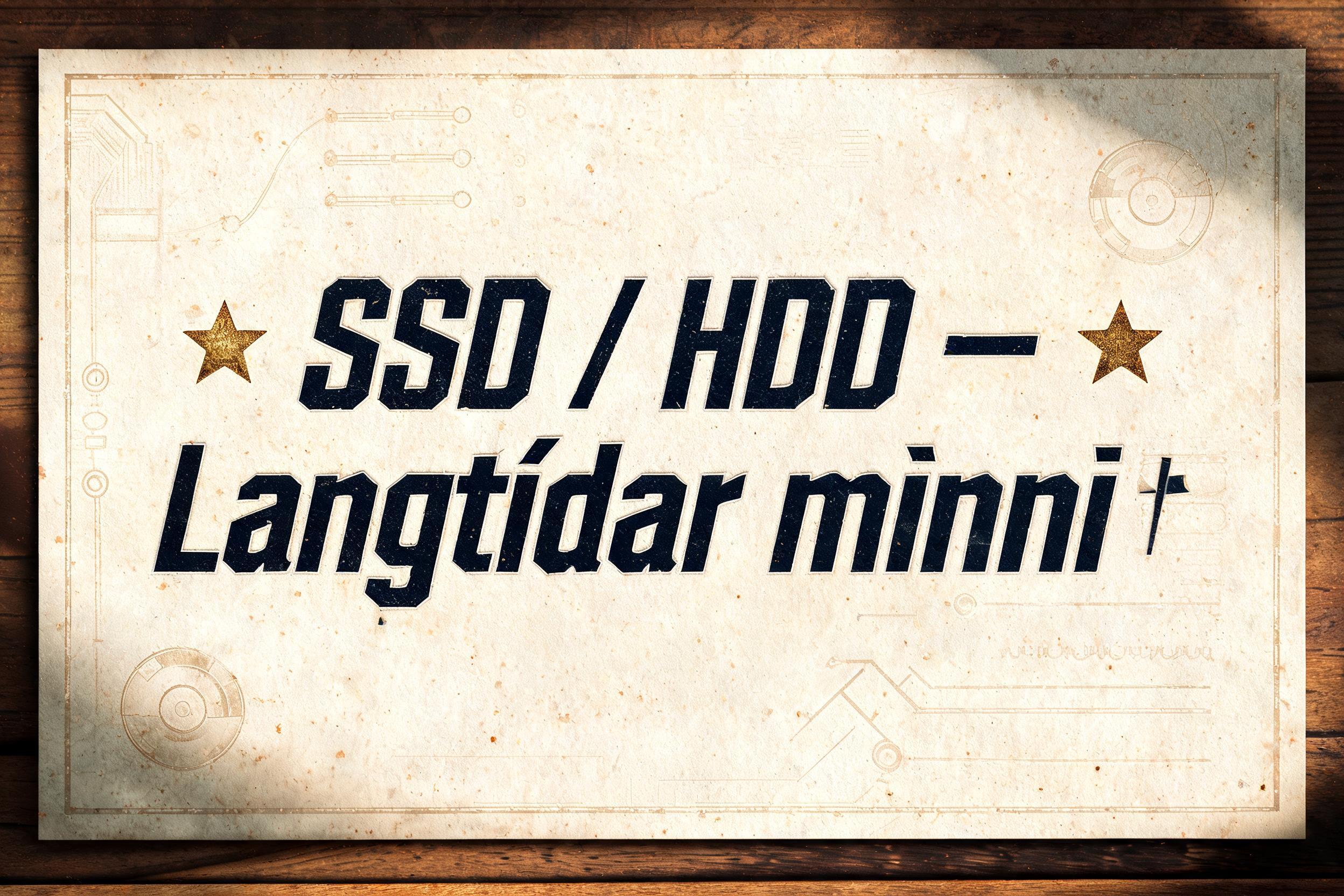 "✦ SSD / HDD – Langtíðar minni ✦" — Vintage | AI Text Effect Generator