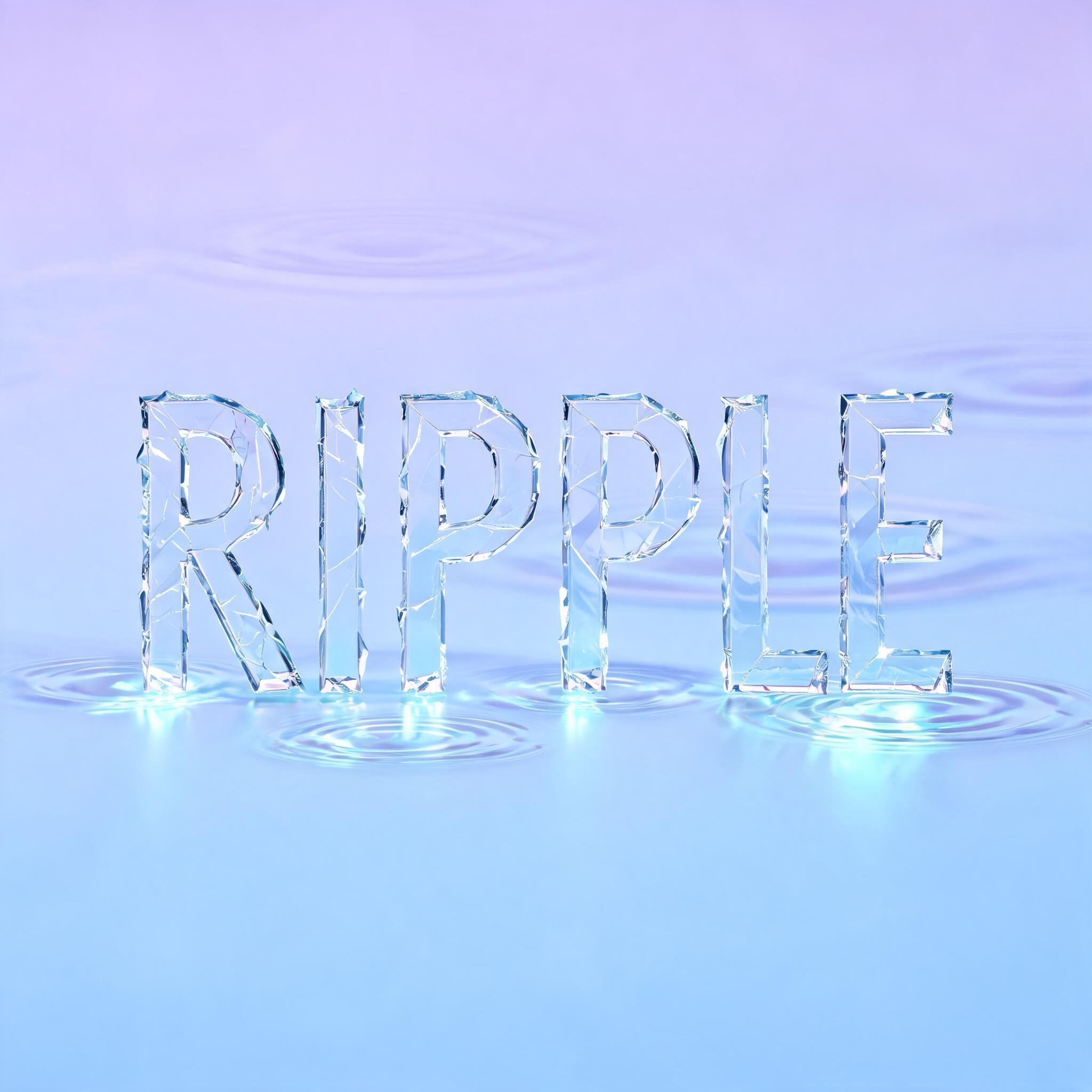 "RIPPLE" — Glass | AI Text Effect Generator