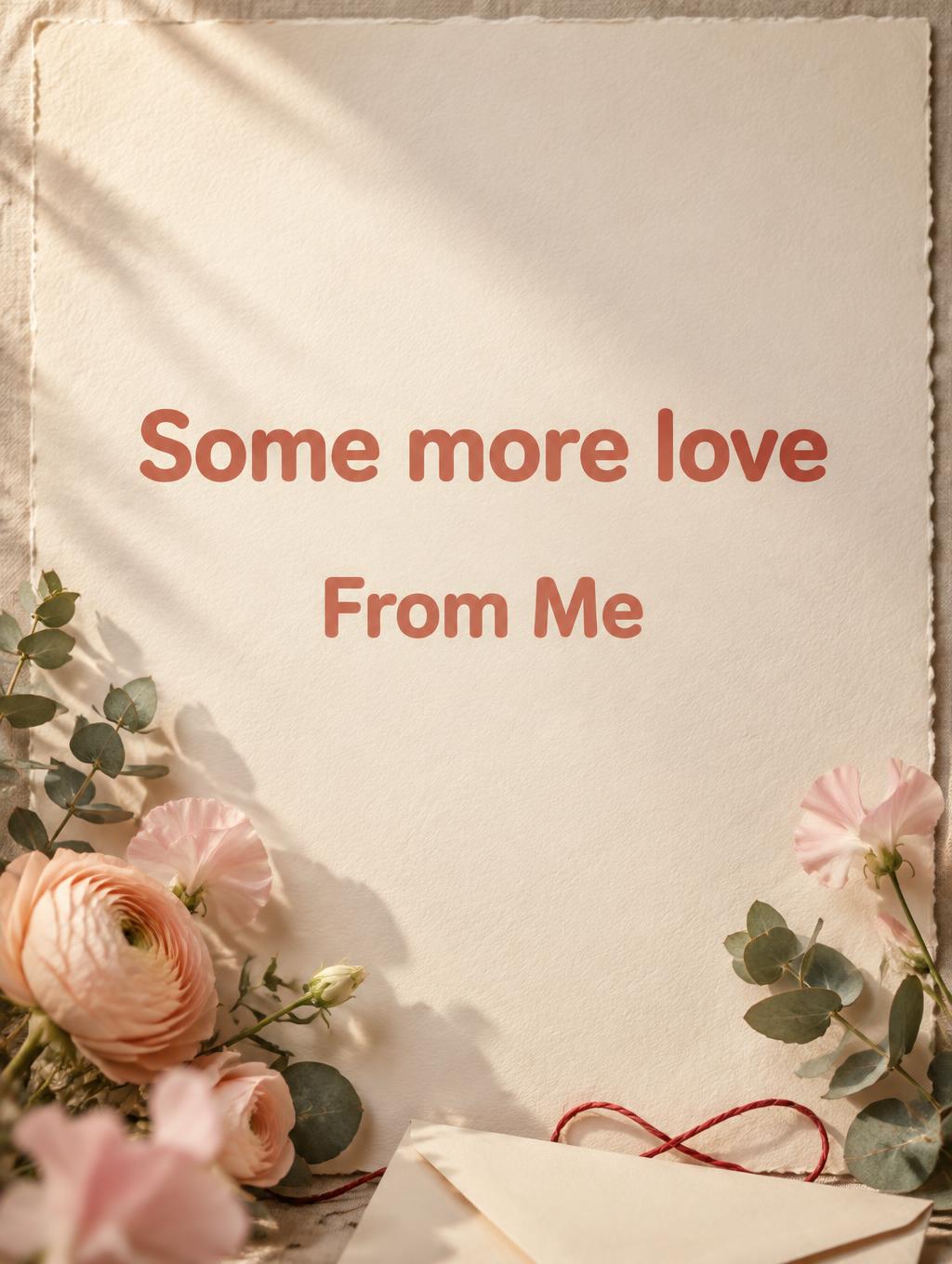 "Some more love / From Me" —  | AI Text Effect Generator
