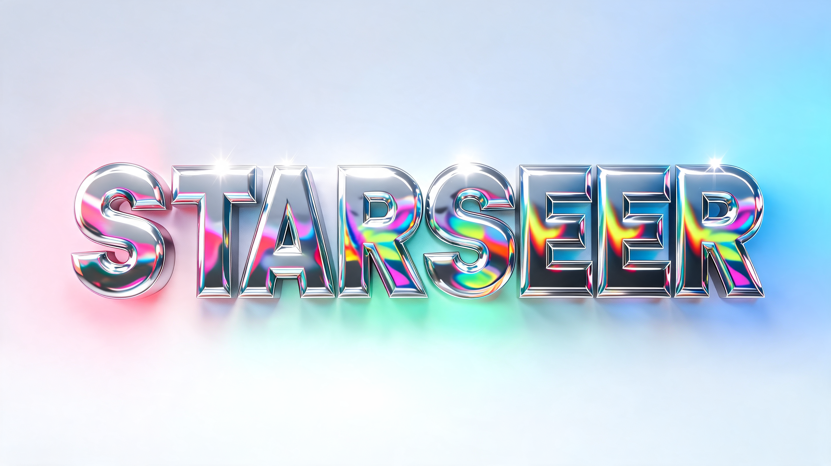 "STARSEER" — Y2k Chrome | AI Text Effect Generator