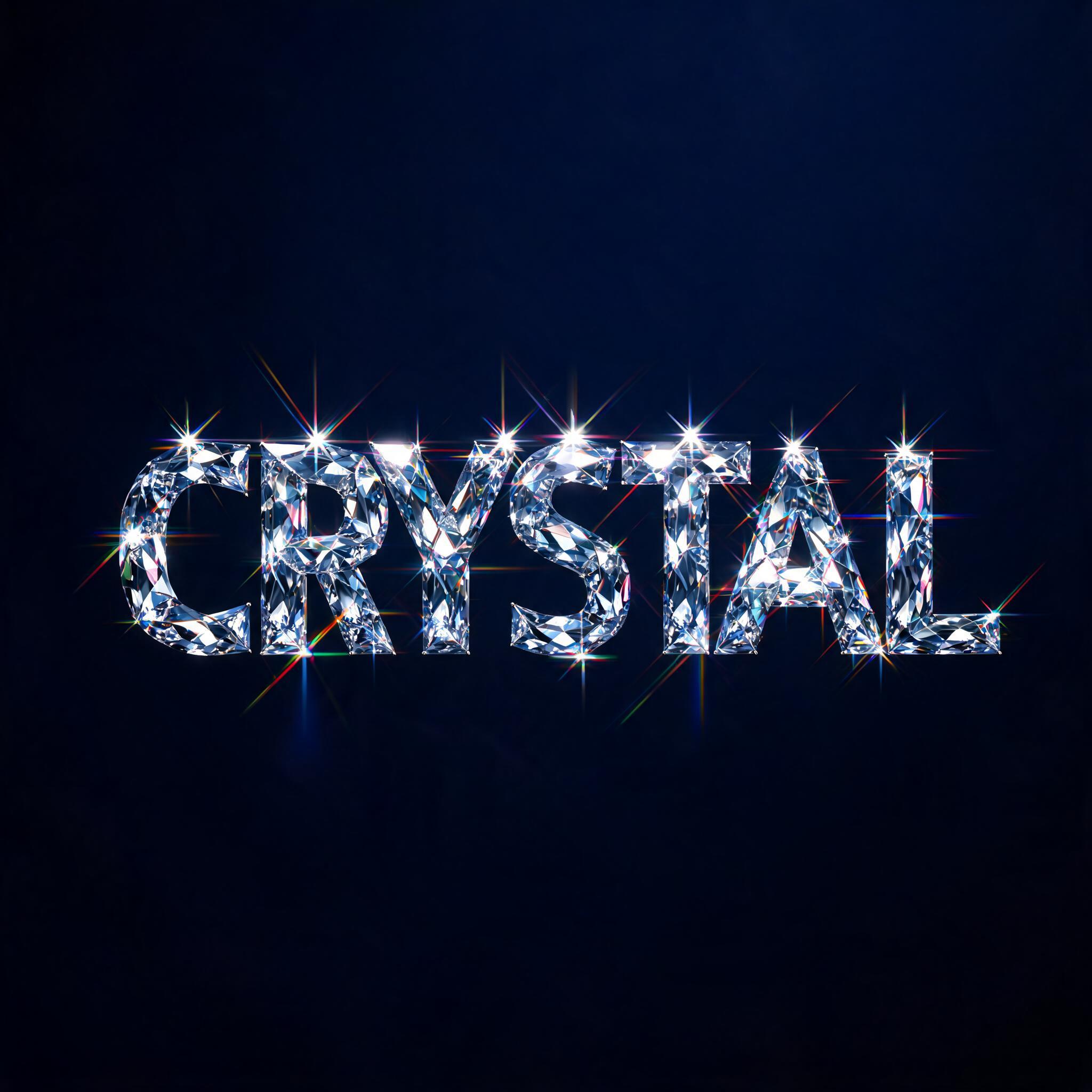 "CRYSTAL" — Glass Crystal | AI Text Effect Generator