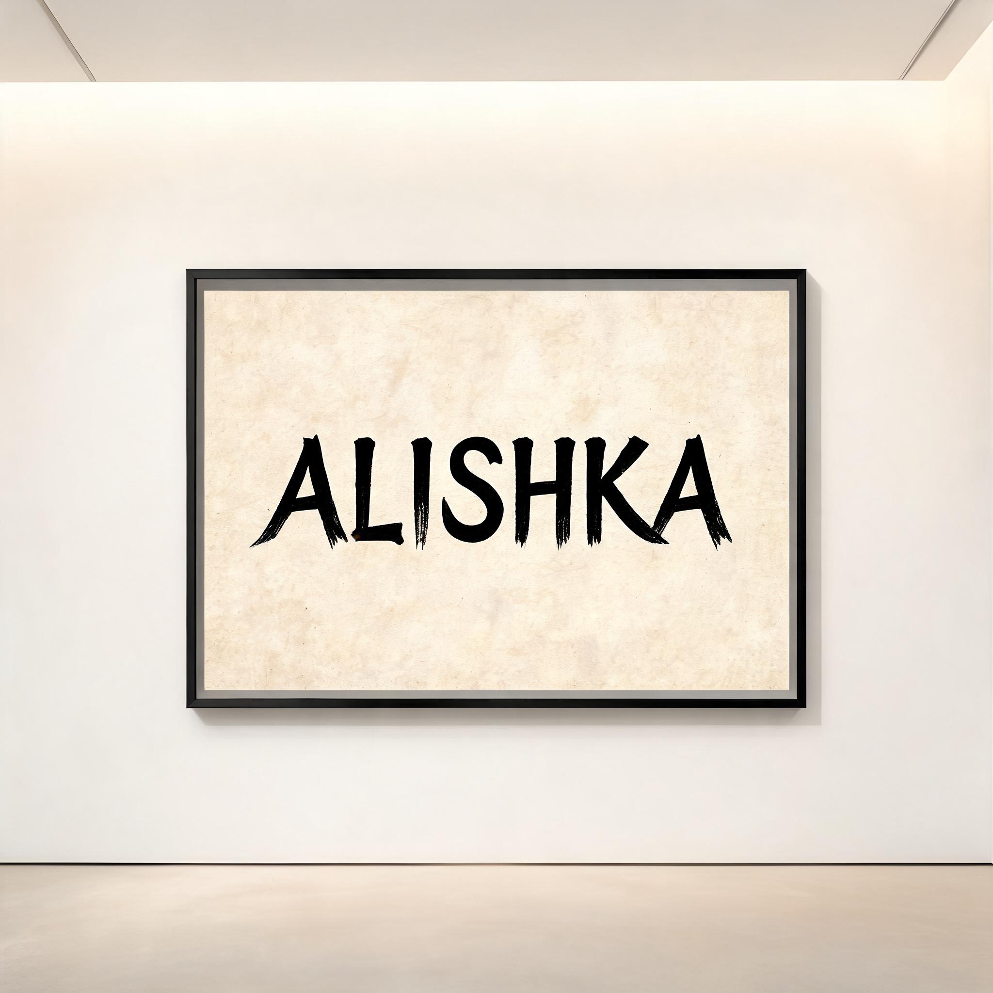 "Alishka" — Brush Chinese Ink | AI Text Effect Generator