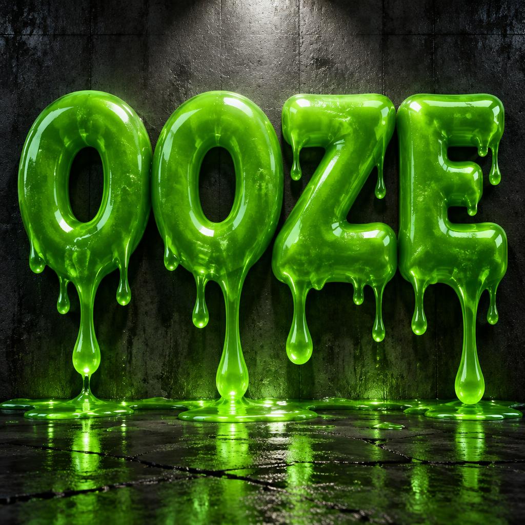 "OOZE" — Drip Font | AI Text Effect Generator